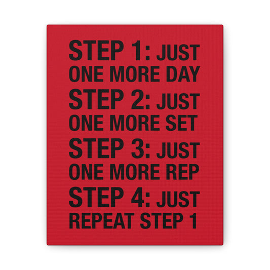 Steps 1 - 4 (Gym Inspiration) - Canvas Stretched (0.75")