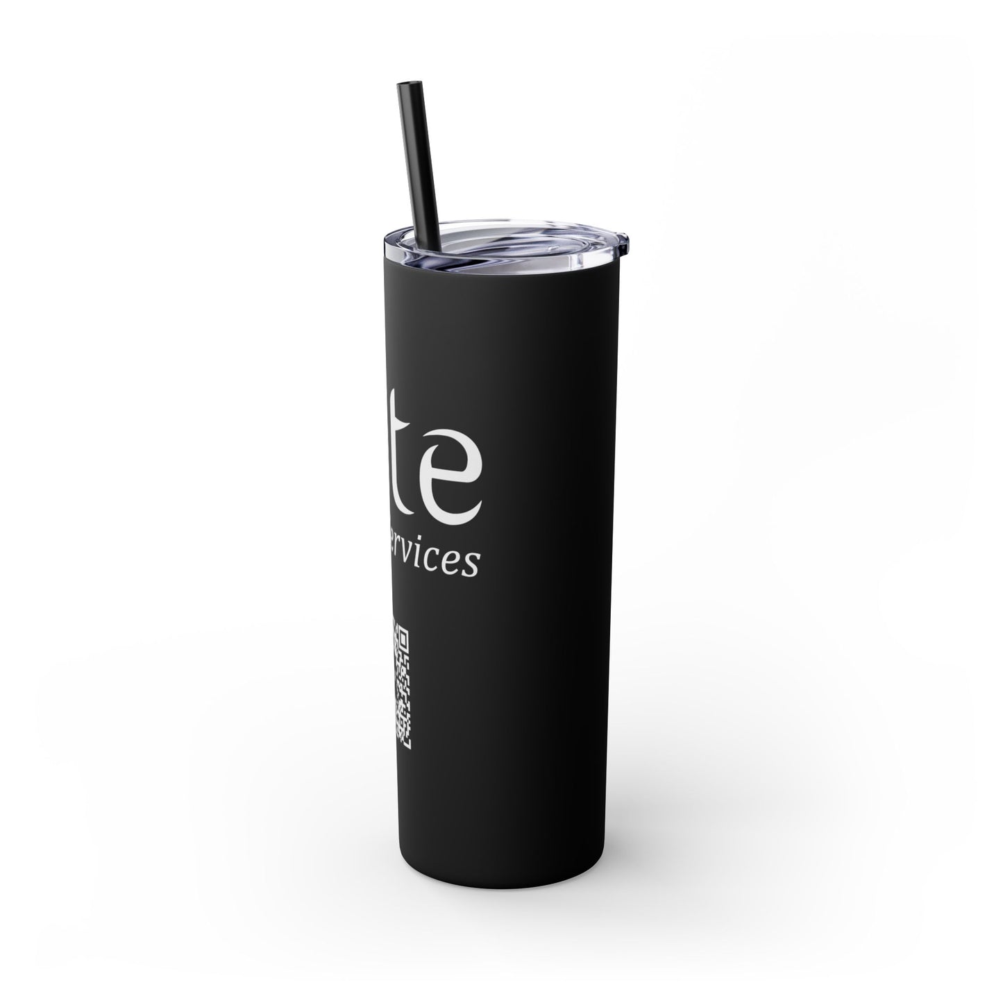 Elite Salon Services Custom Skinny Tumbler With Straw (20oz)