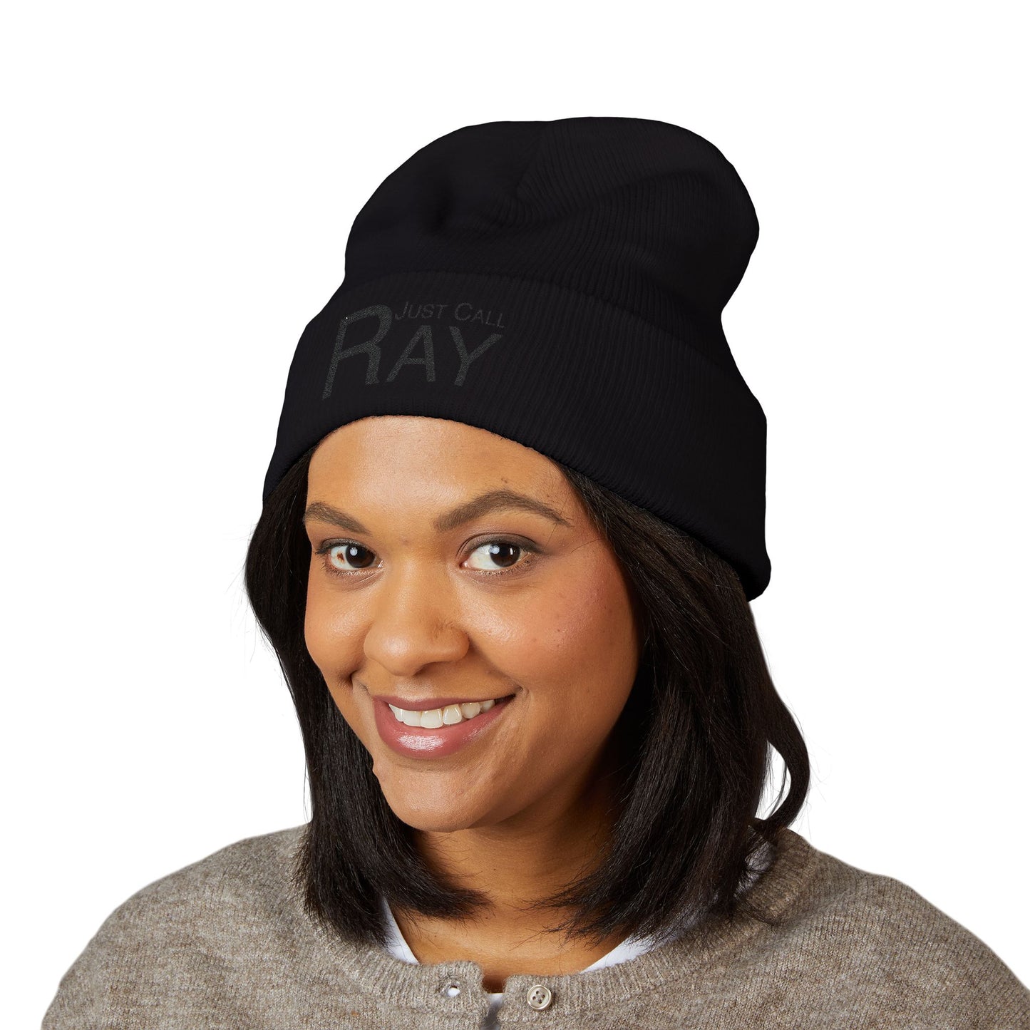 Embroidered 'Ray' Classic Cuffed Beanie — Cozy Winter Hat for Outdoor & Casual Wear