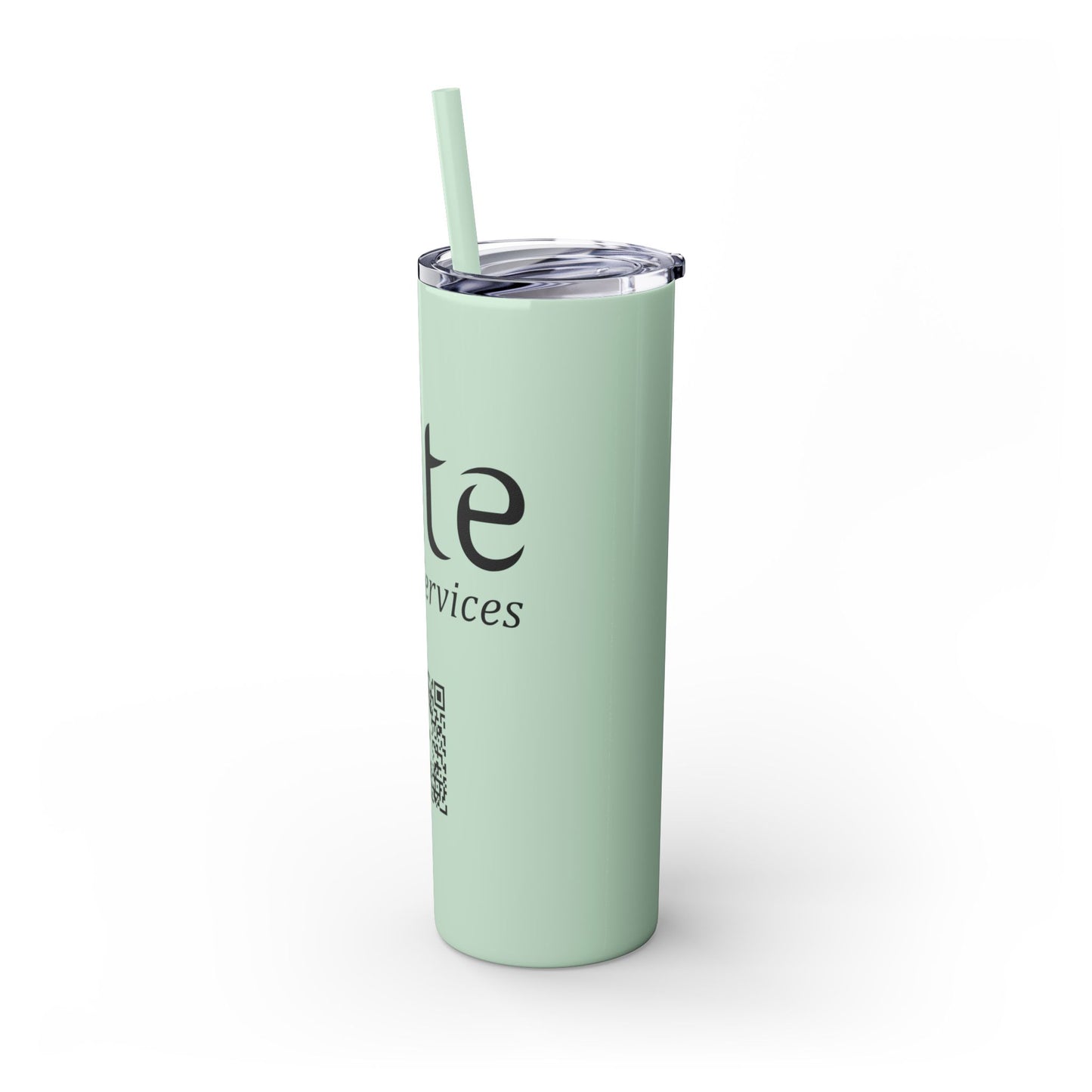 Elite Salon Services Custom Skinny Tumbler With Straw (20oz)