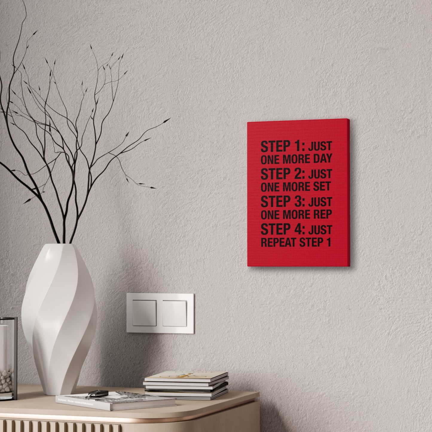 Steps 1 - 4 (Gym Inspiration) - Canvas Stretched (0.75")