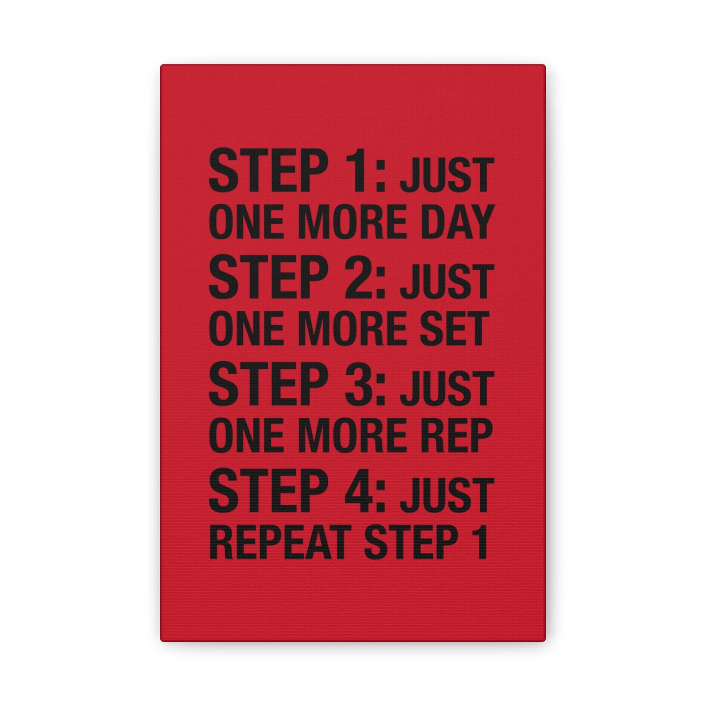 Steps 1 - 4 (Gym Inspiration) - Canvas Stretched (0.75")