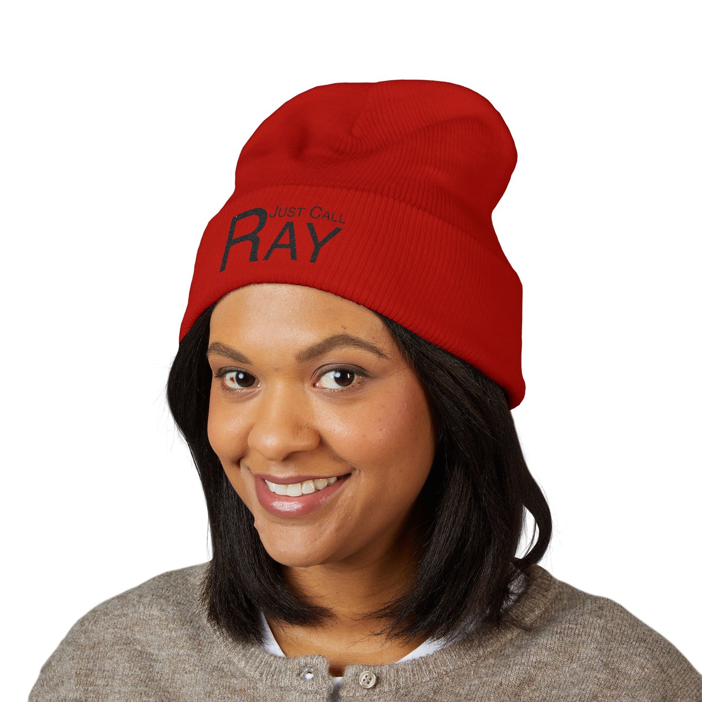 Embroidered 'Ray' Classic Cuffed Beanie — Cozy Winter Hat for Outdoor & Casual Wear