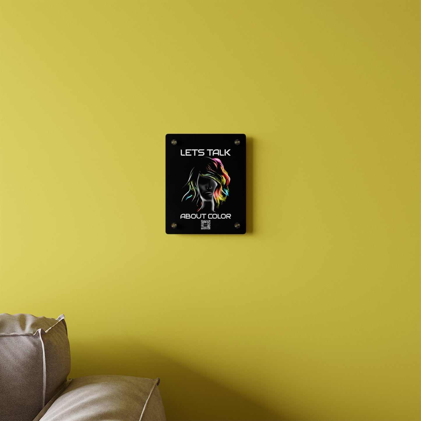 'Lets Talk About Color' - Vibrant Acrylic Wall Art Panel