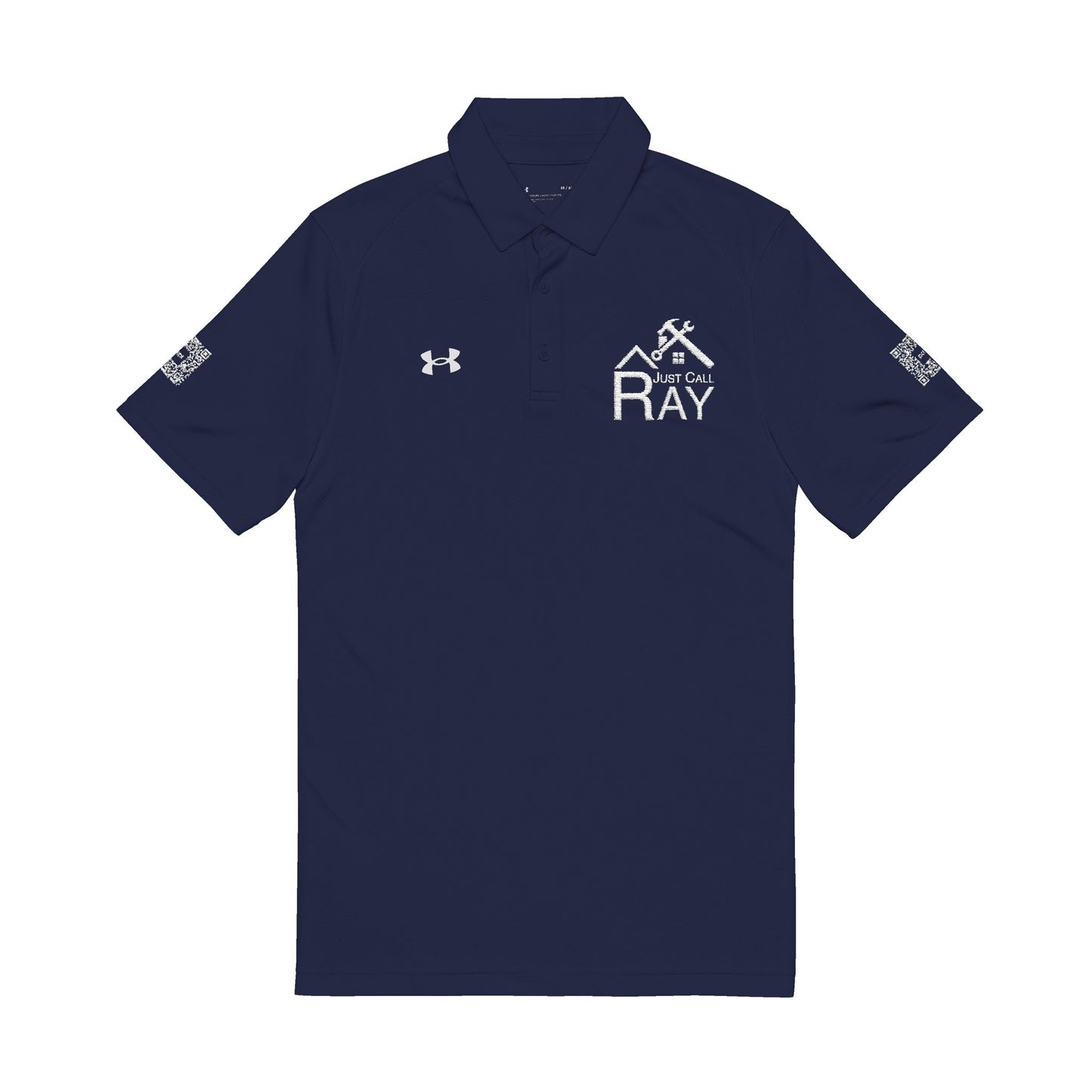 Embroidered ‘Just Call Ray Handyman’ Tool Logo Polo — Men's Performance Work Polo