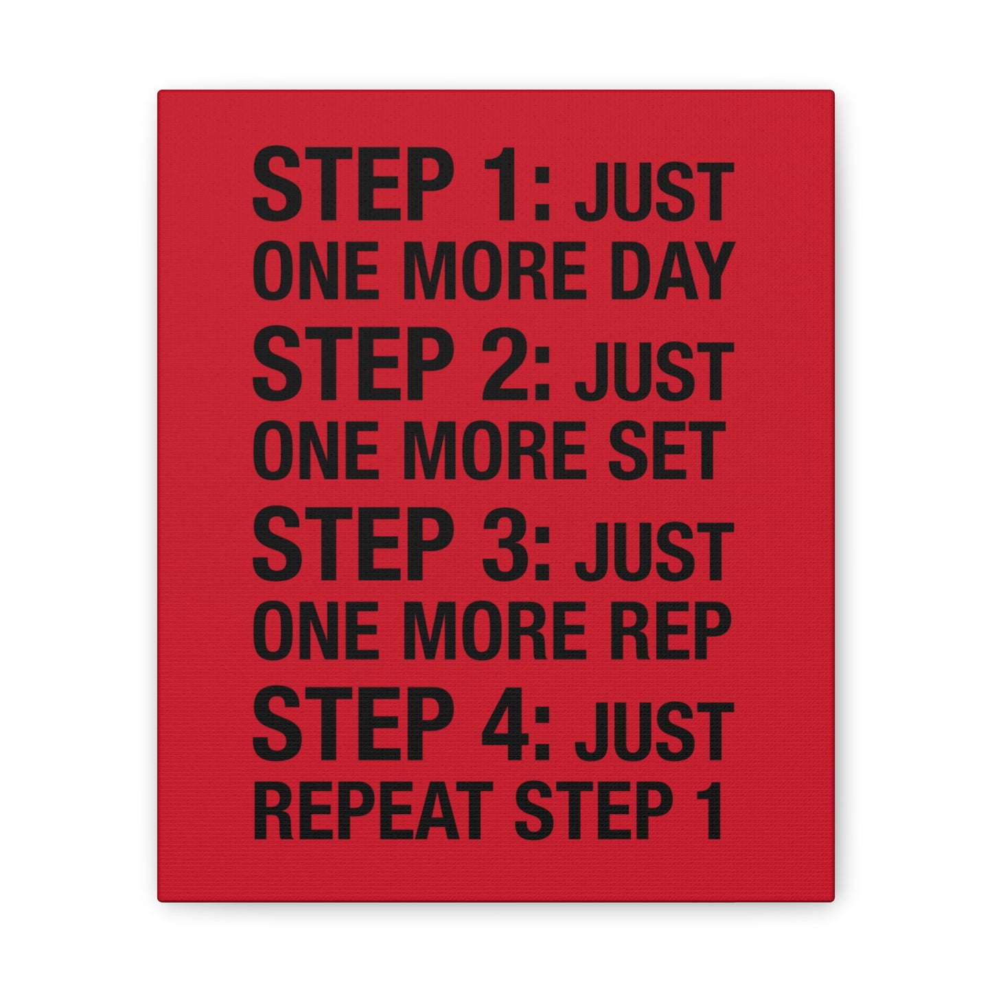 Steps 1 - 4 (Gym Inspiration) - Canvas Stretched (0.75")