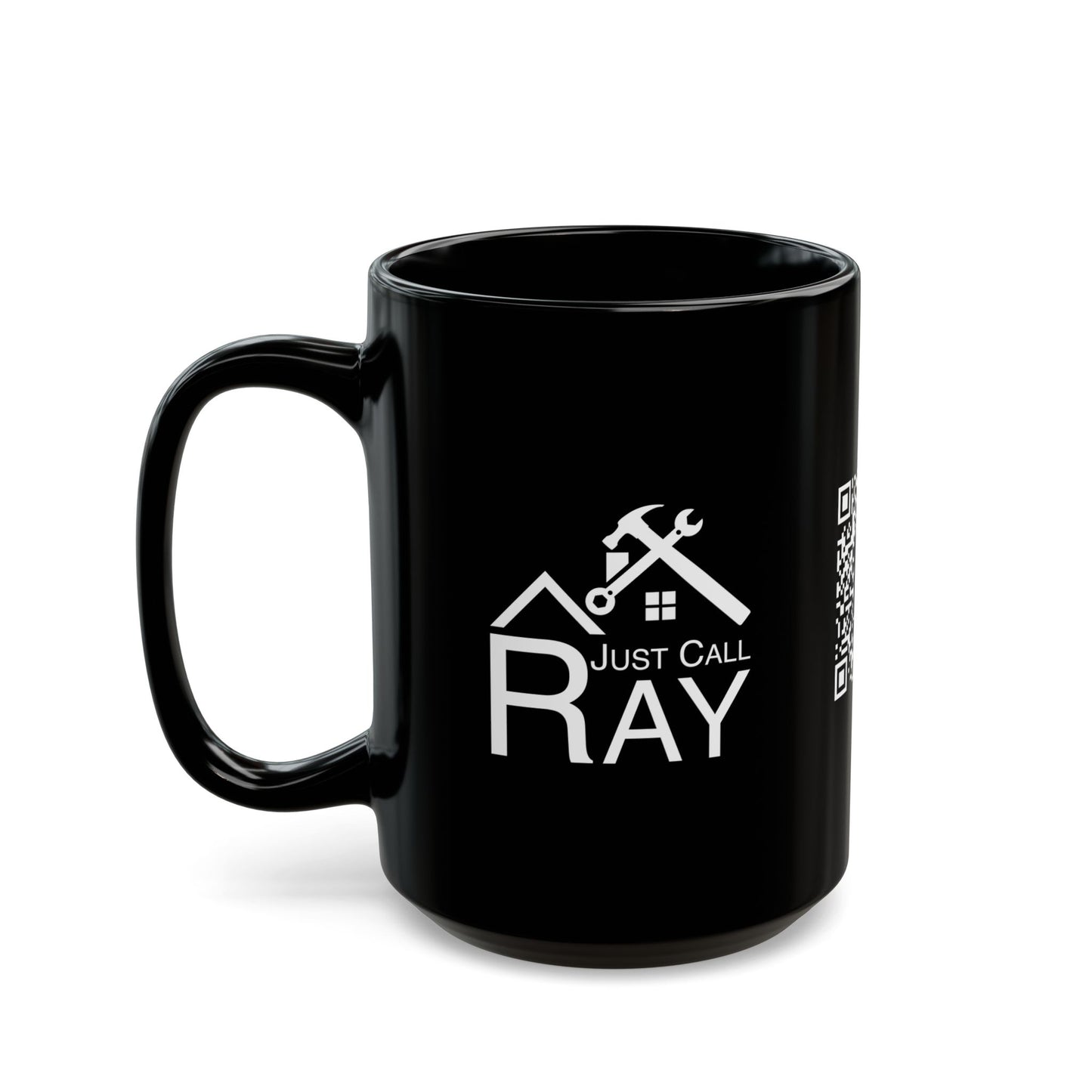 Just Call Ray Mug — Blue Black Ceramic Coffee Cup for Handyman & Home Services
