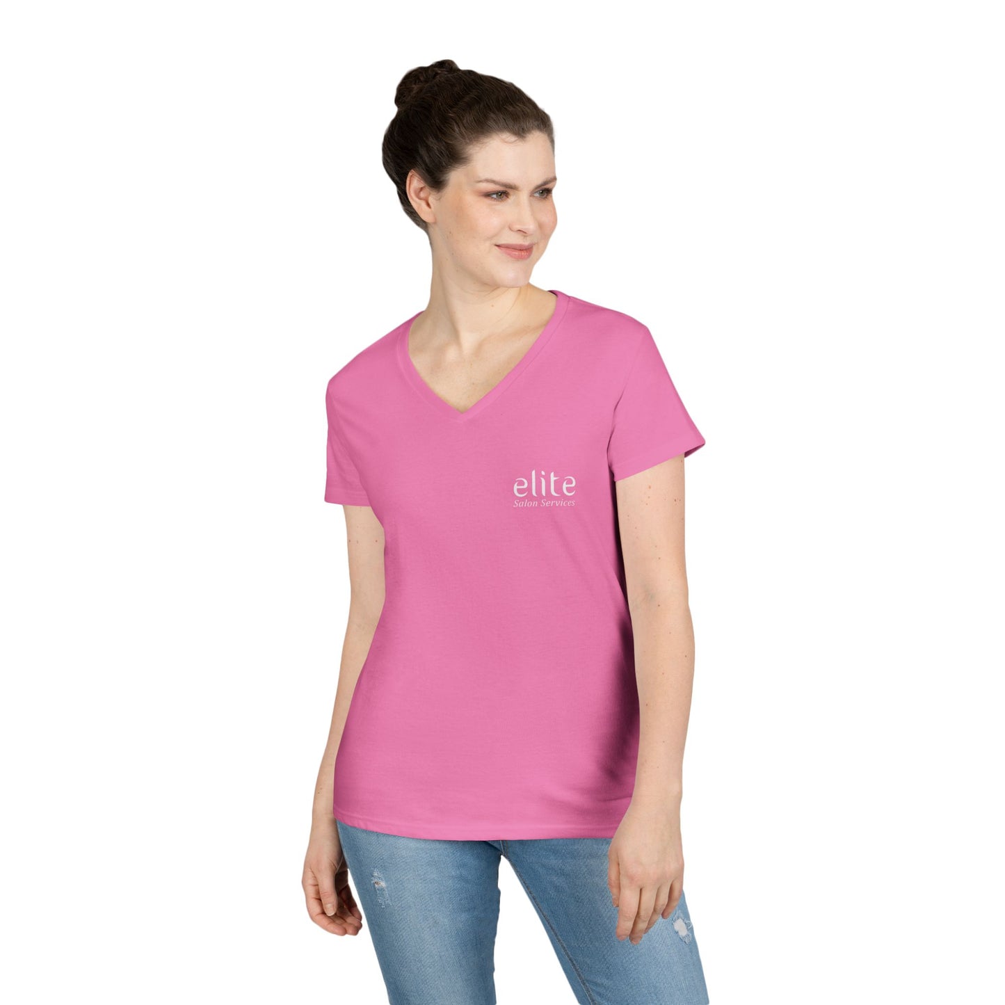 Elite Salon Services Custom (Women's V-Neck Tee 1)