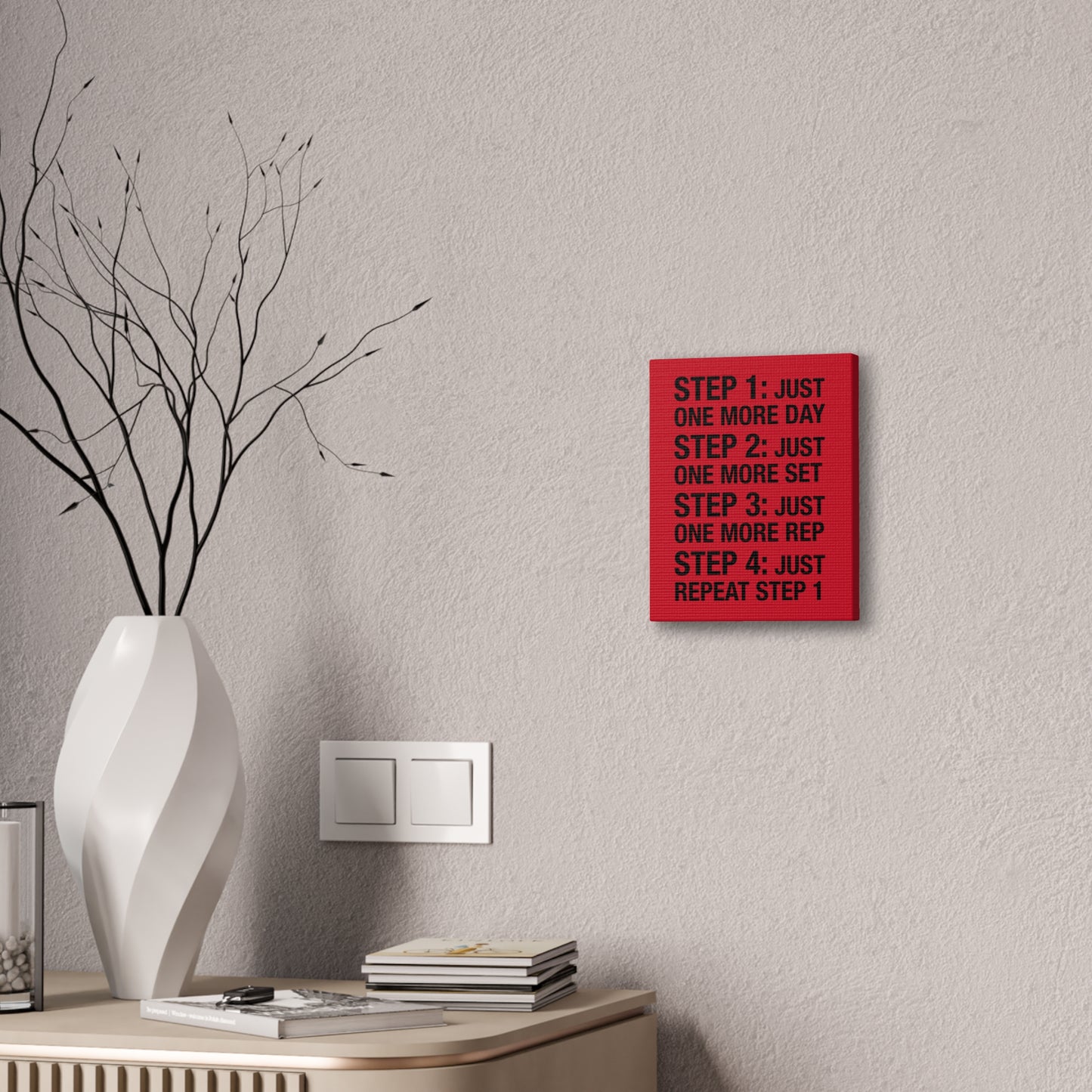 Steps 1 - 4 (Gym Inspiration) - Canvas Stretched (0.75")