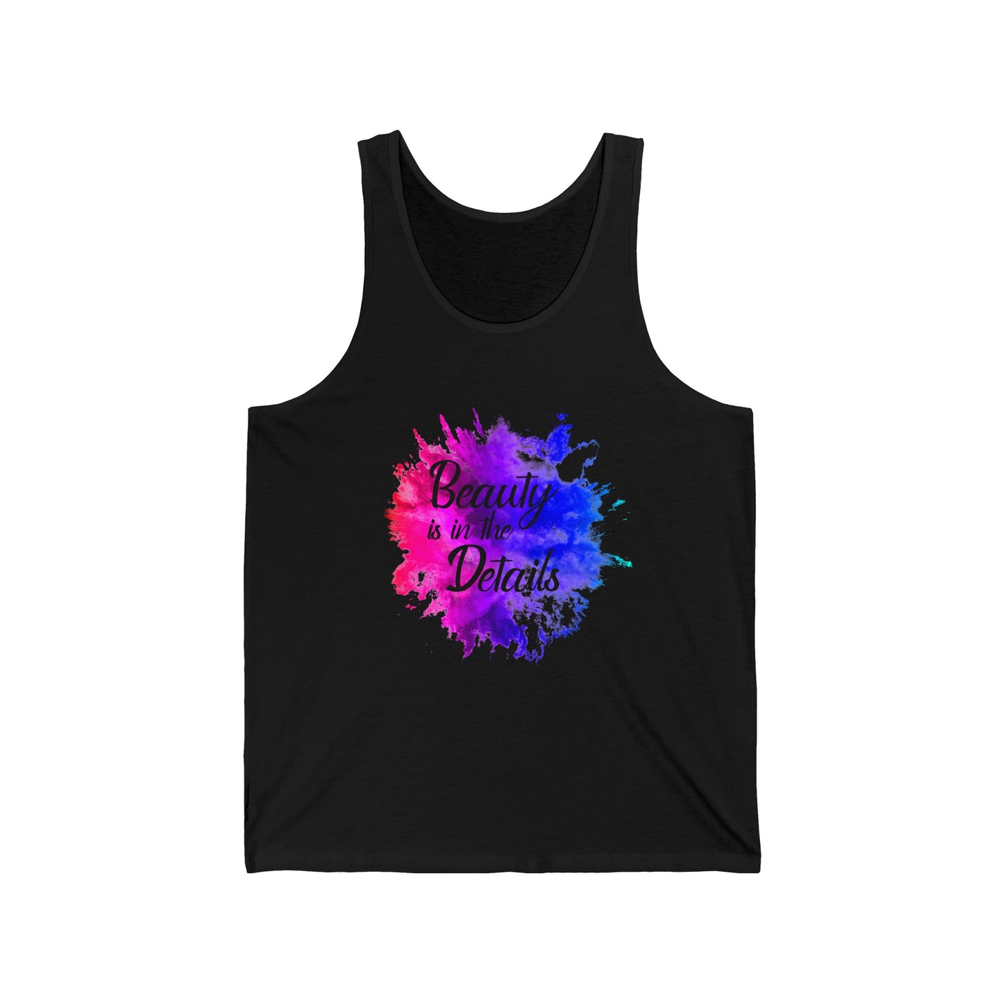 Beauty Is In The Details (Splash) Unisex Jersey Tank Top