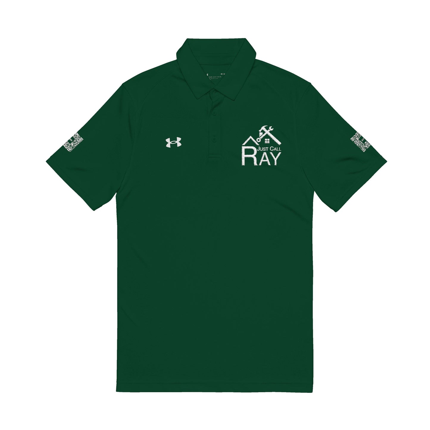 Embroidered ‘Just Call Ray Handyman’ Tool Logo Polo — Men's Performance Work Polo