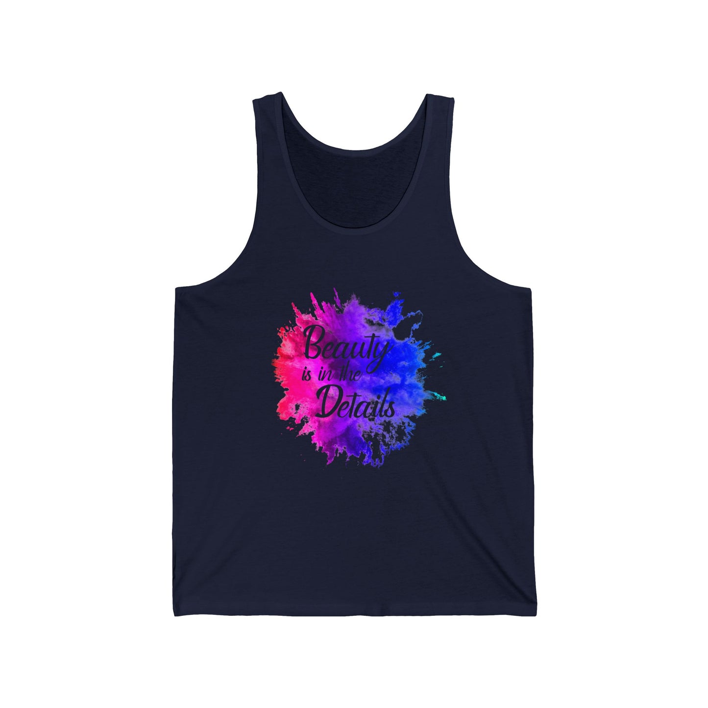 Beauty Is In The Details (Splash) Unisex Jersey Tank Top