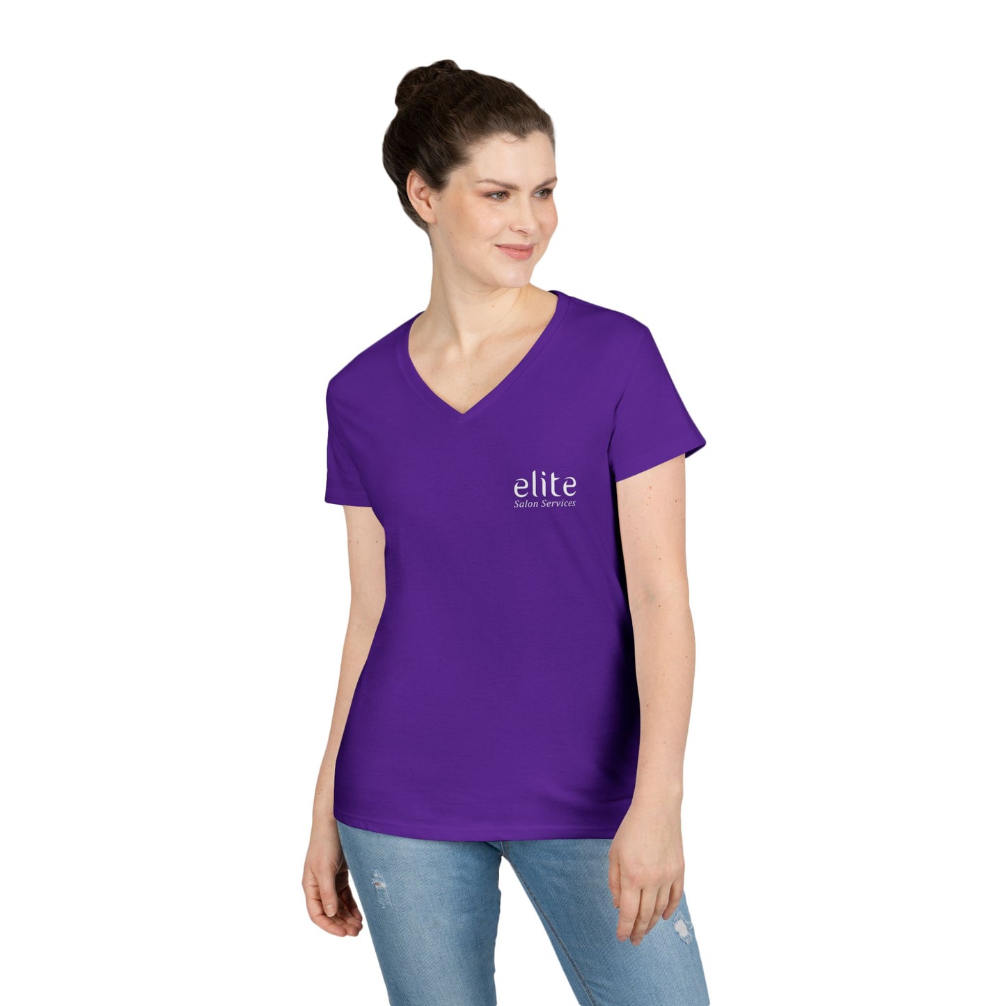 Elite Salon Services Custom (Women's V-Neck Tee 1)