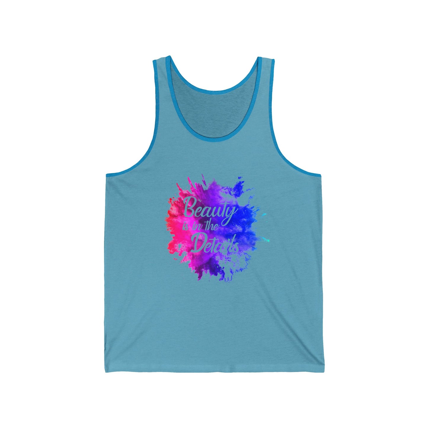 Beauty Is In The Details (Splash) Unisex Jersey Tank Top