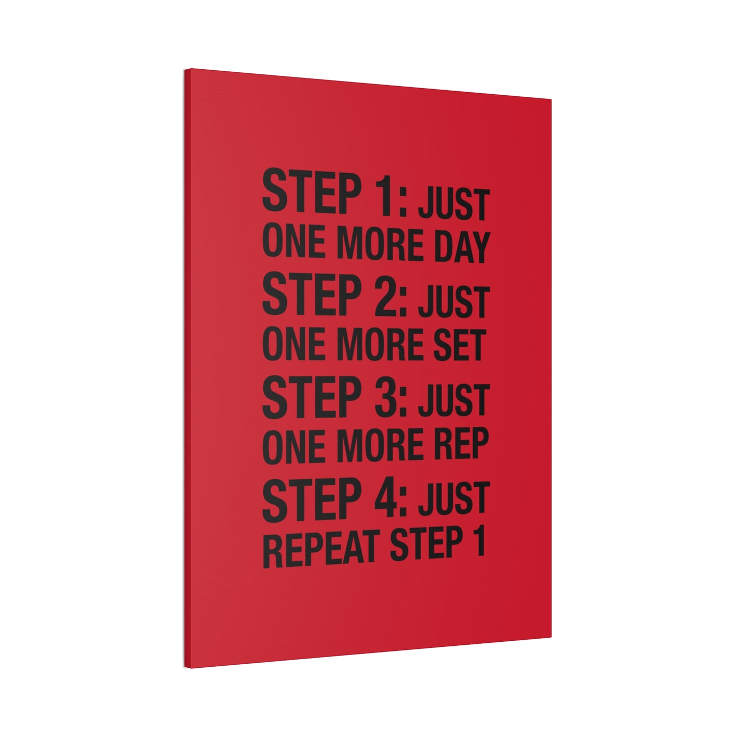Steps 1 - 4 (Gym Inspiration) - Canvas Stretched (0.75")