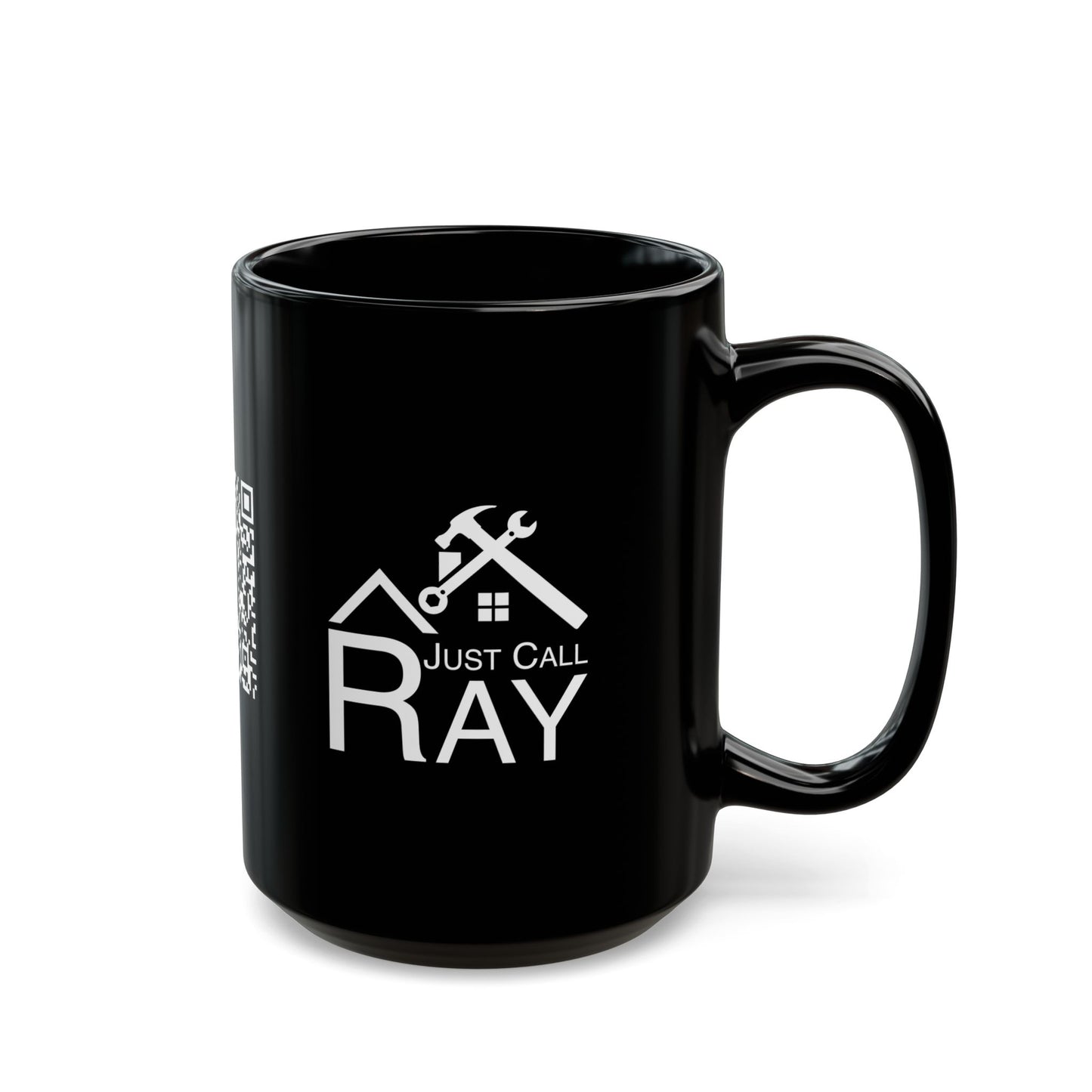 Just Call Ray Mug — Blue Black Ceramic Coffee Cup for Handyman & Home Services