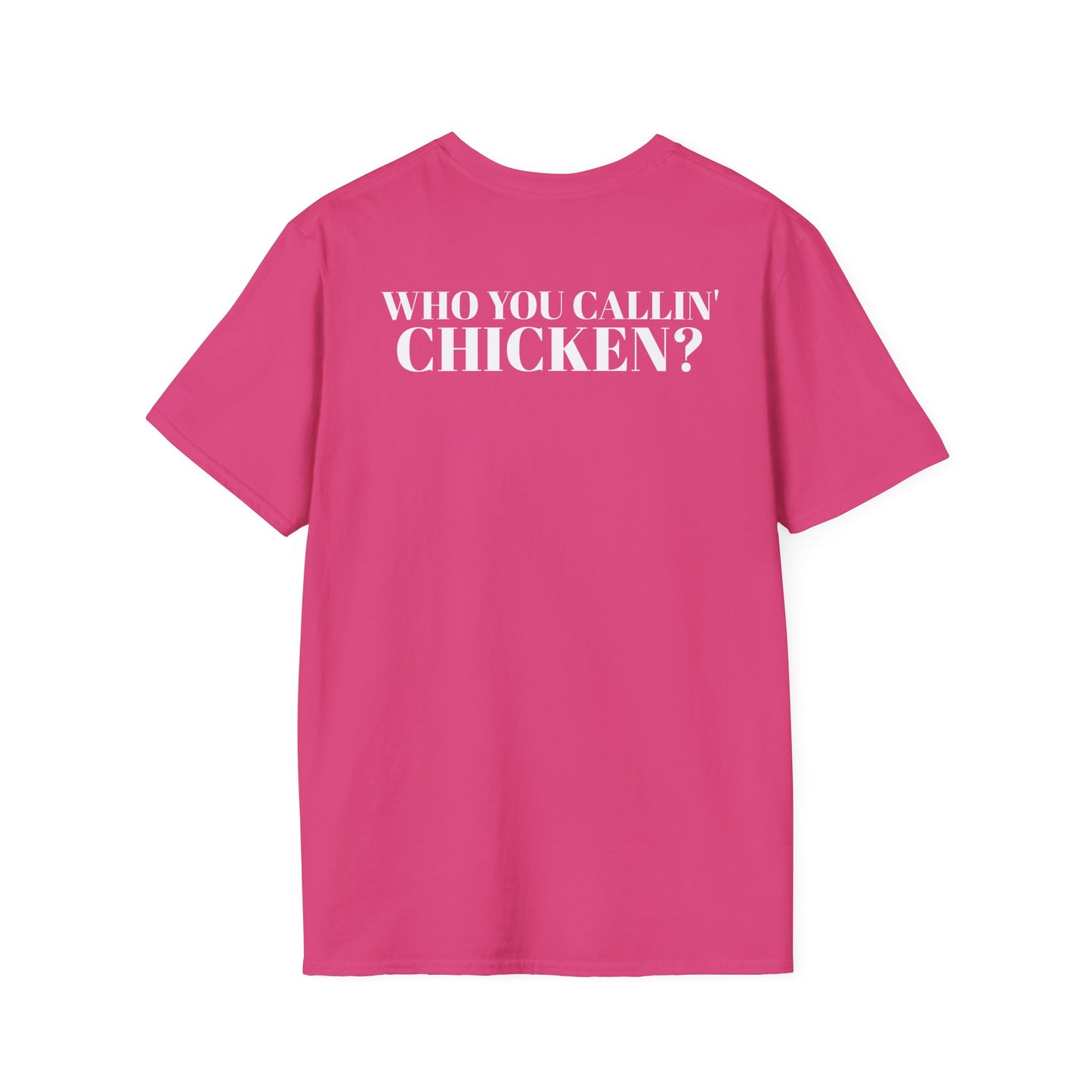 Men's Funny 'Who You Callin' Chicken?' Graphics T-Shirt 2