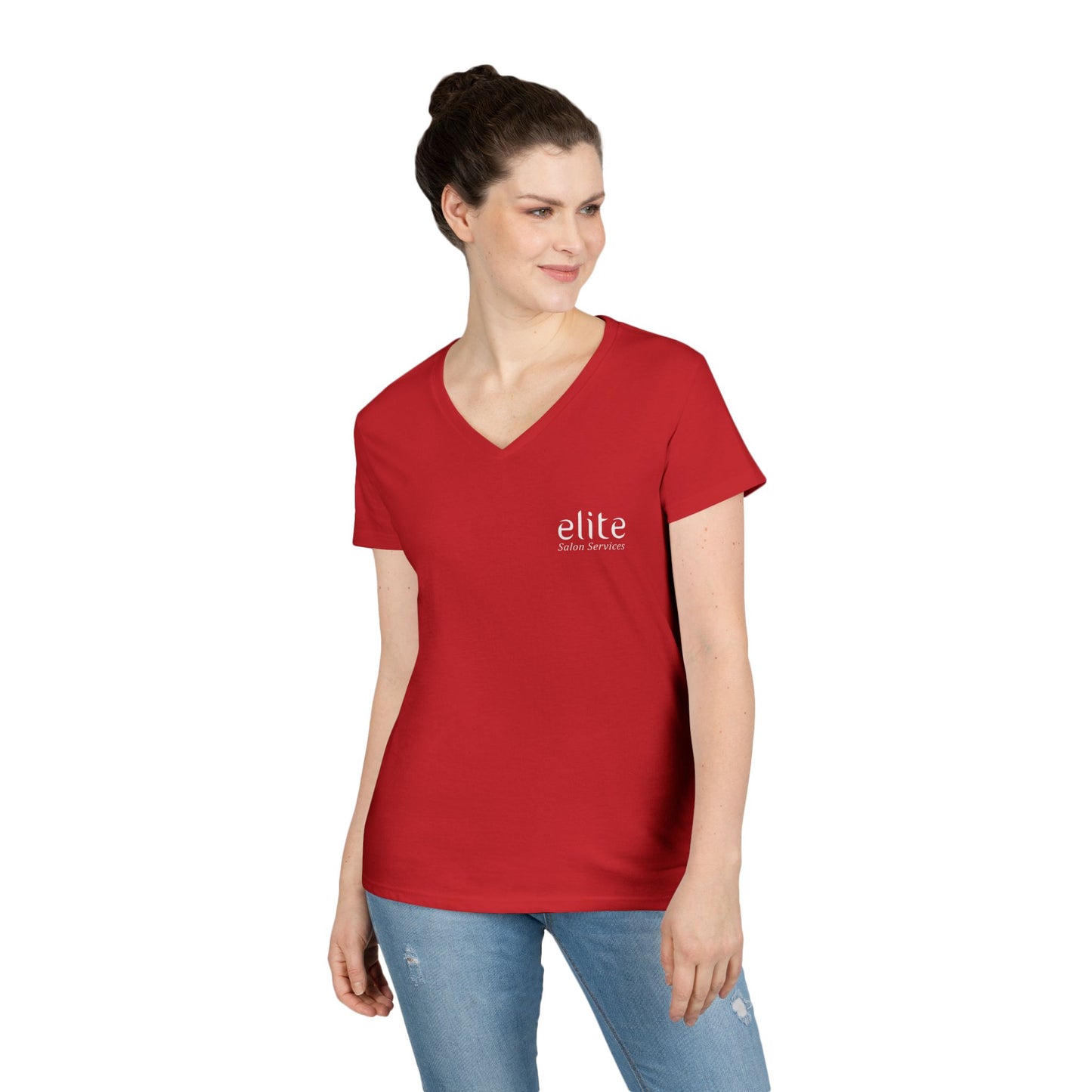 Elite Salon Services Custom (Women's V-Neck Tee 1)