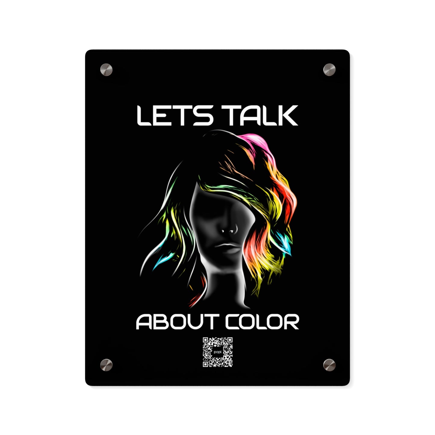 'Lets Talk About Color' - Vibrant Acrylic Wall Art Panel