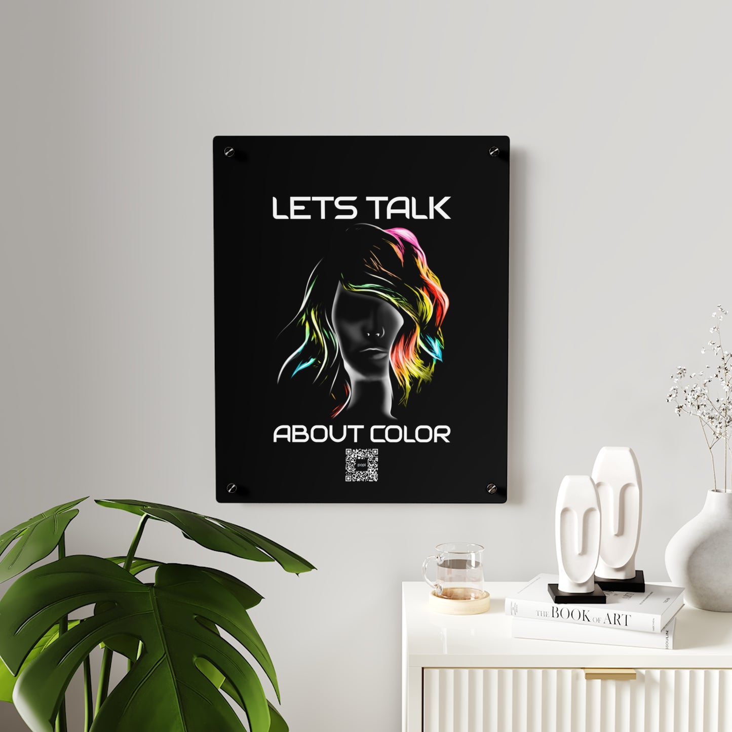 'Lets Talk About Color' - Vibrant Acrylic Wall Art Panel