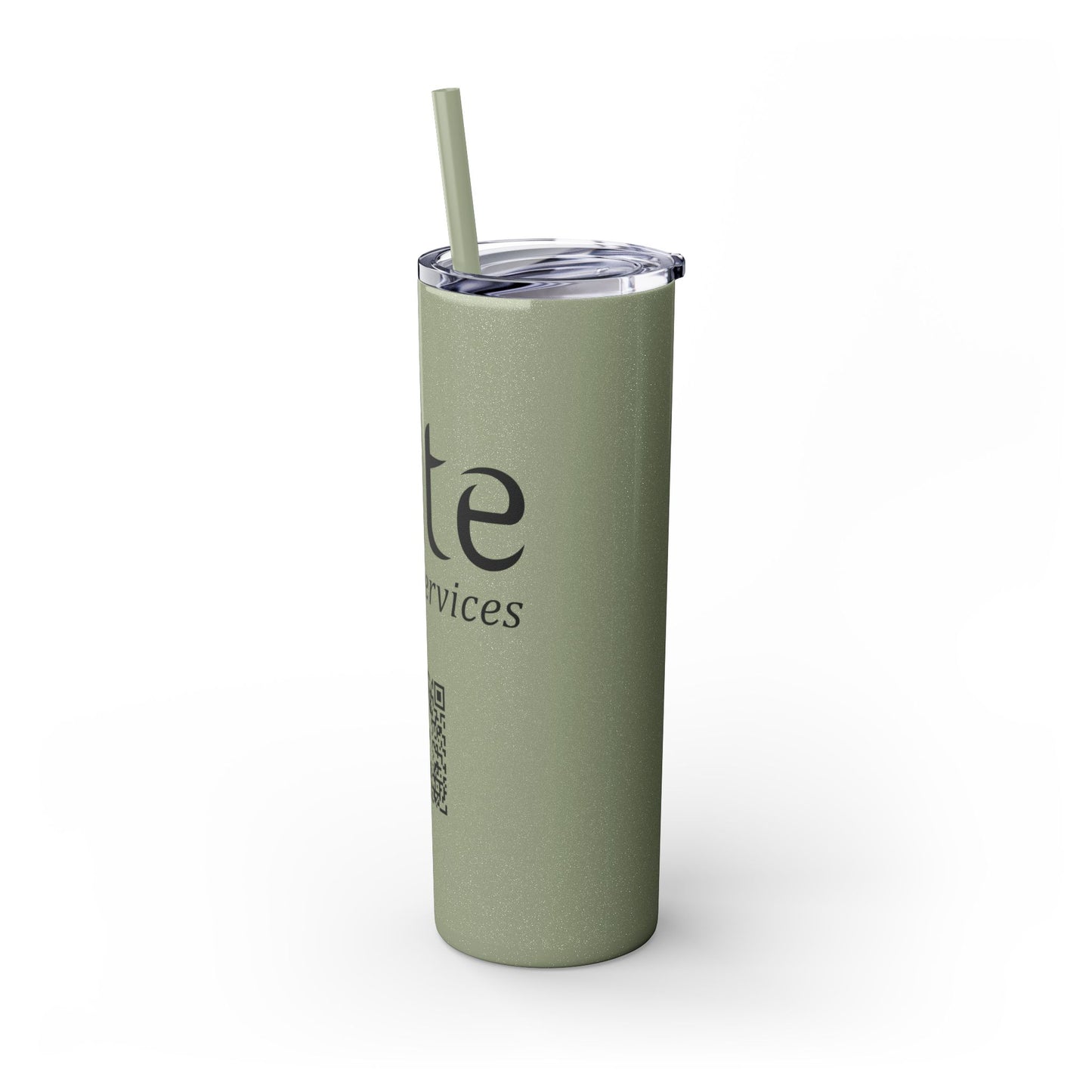Elite Salon Services Custom Skinny Tumbler With Straw (20oz)