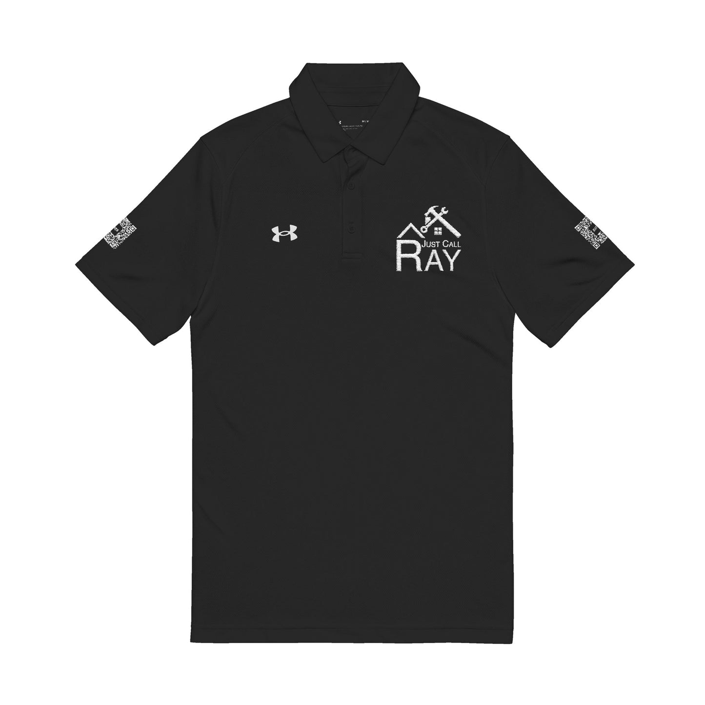 Embroidered ‘Just Call Ray Handyman’ Tool Logo Polo — Men's Performance Work Polo