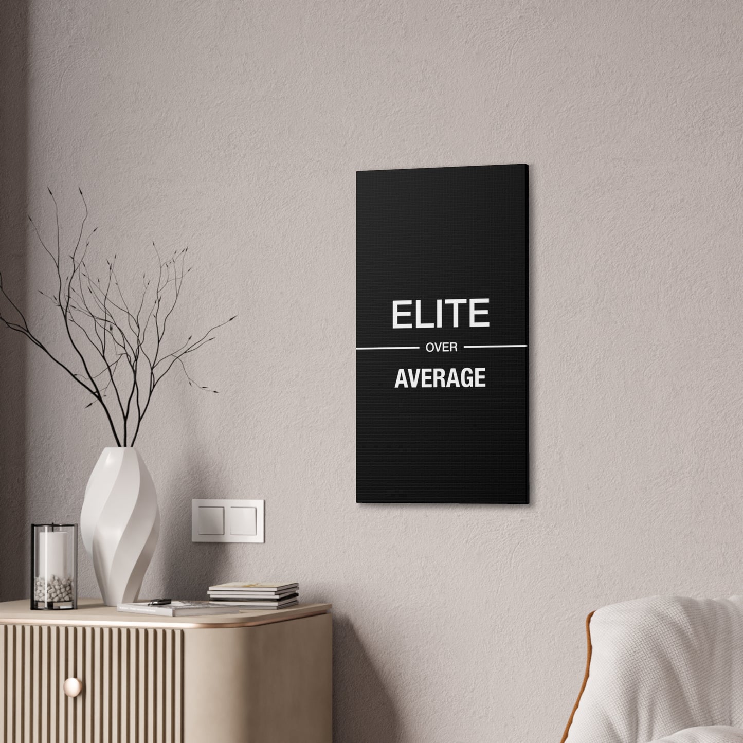 Elite Over Average - Canvas Stretched (0.75")