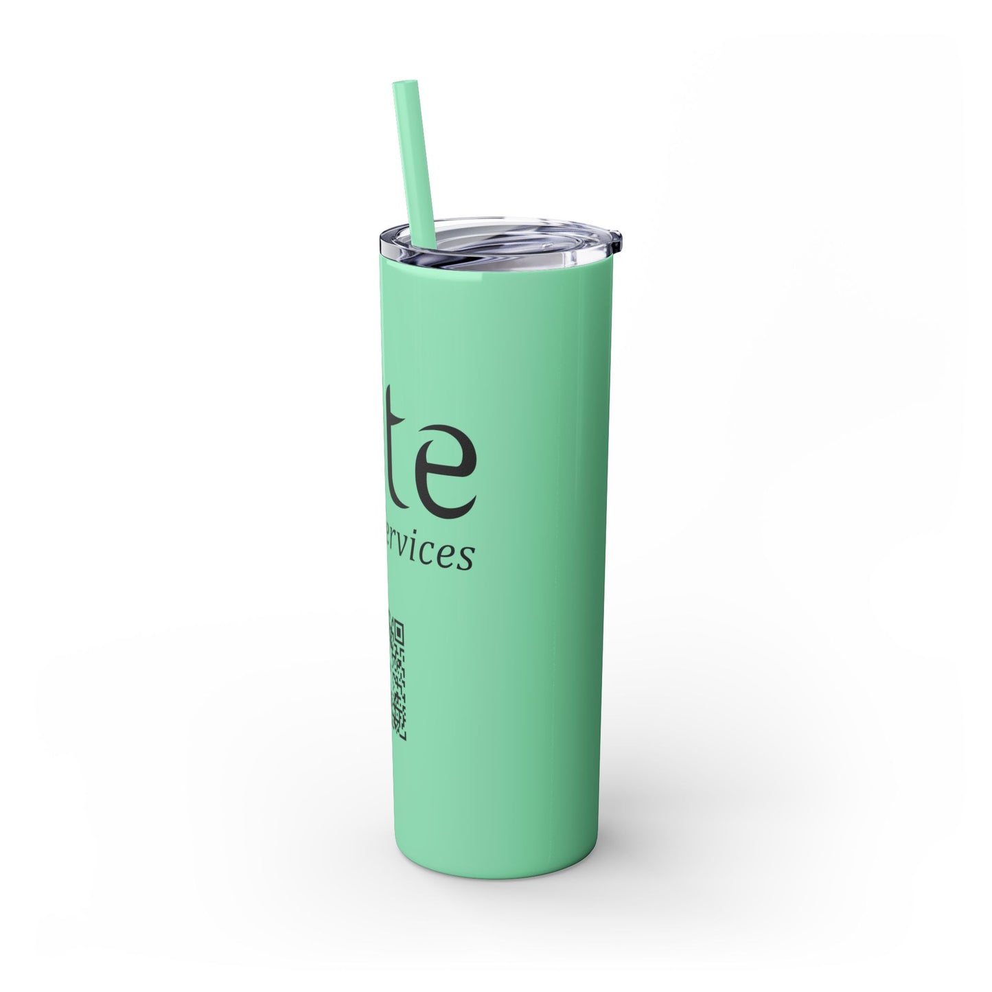 Elite Salon Services Custom Skinny Tumbler With Straw (20oz)