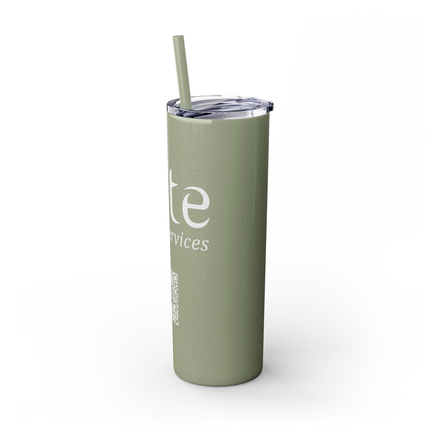 Elite Salon Services Custom Skinny Tumbler With Straw (20oz)