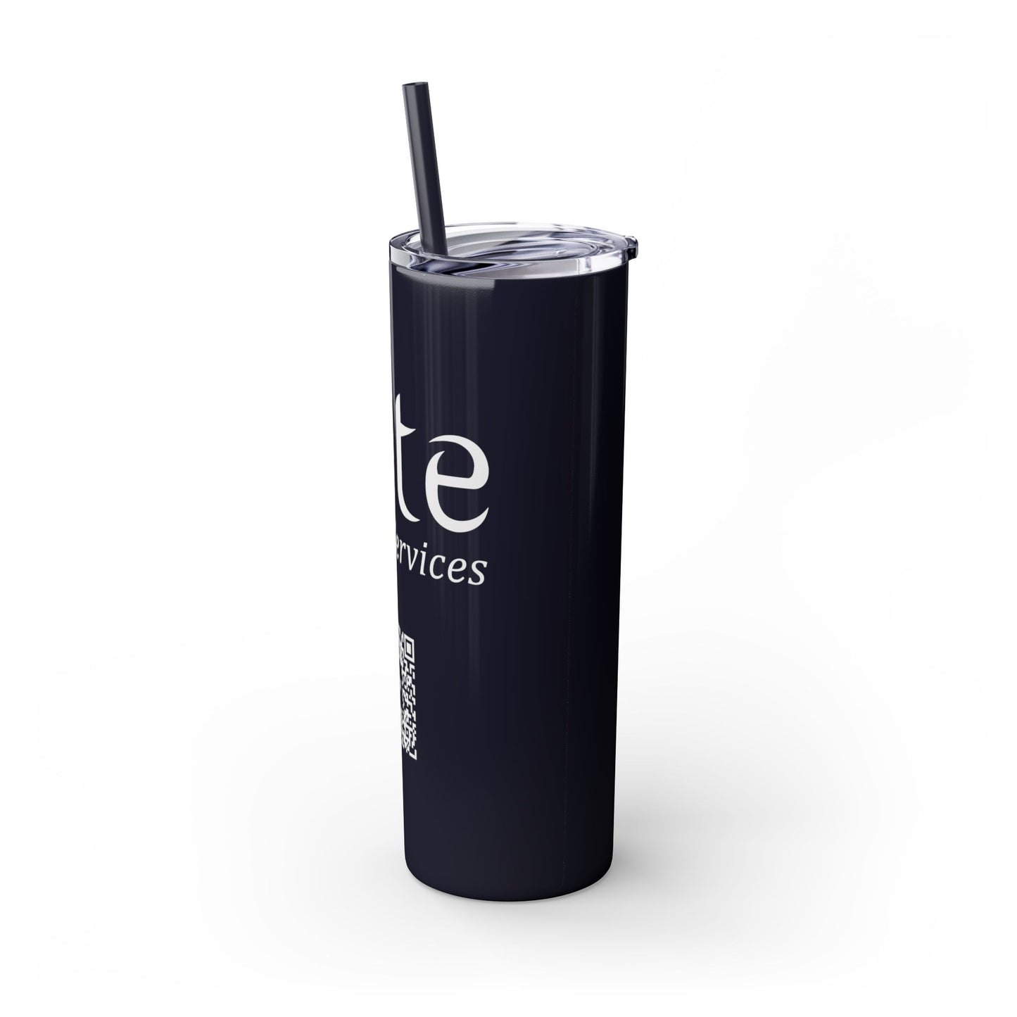 Elite Salon Services Custom Skinny Tumbler With Straw (20oz)