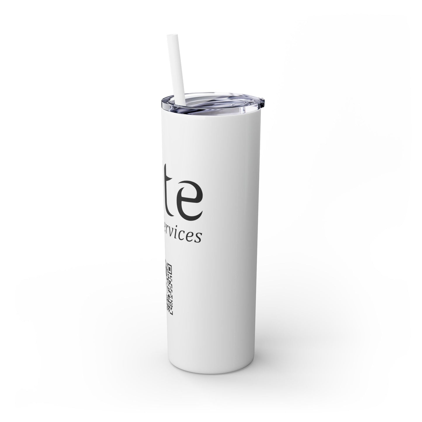 Elite Salon Services Custom Skinny Tumbler With Straw (20oz)