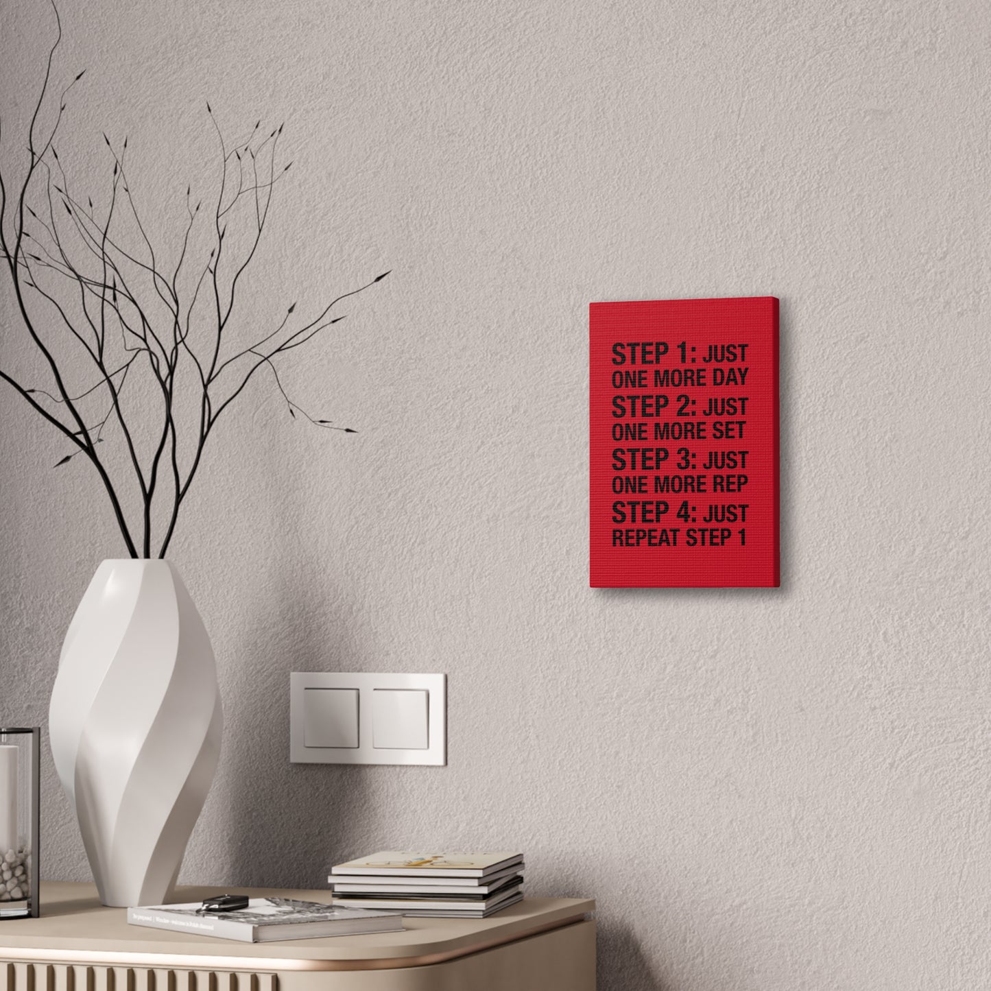 Steps 1 - 4 (Gym Inspiration) - Canvas Stretched (0.75")