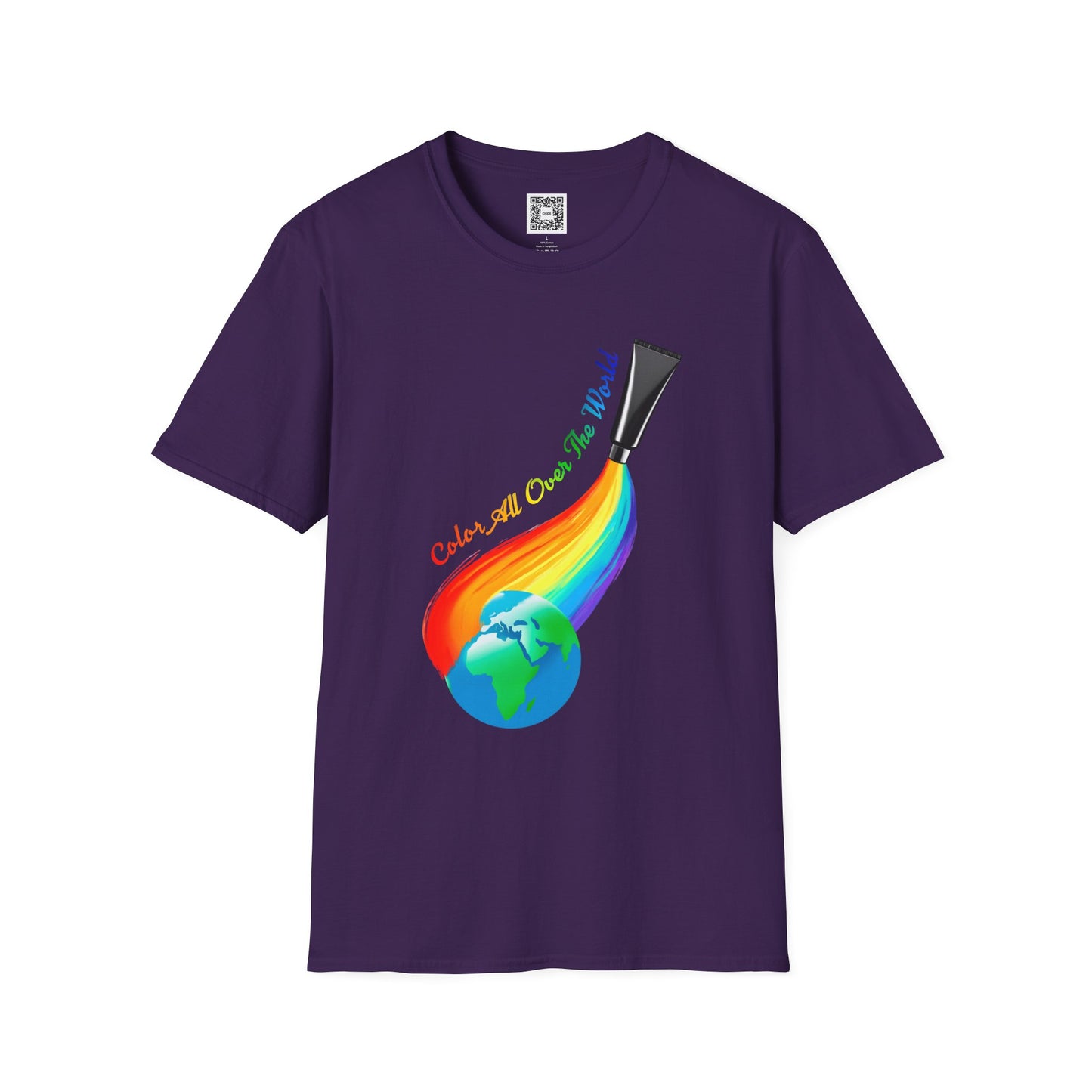 Color All Over the World Soft Style T-Shirt
