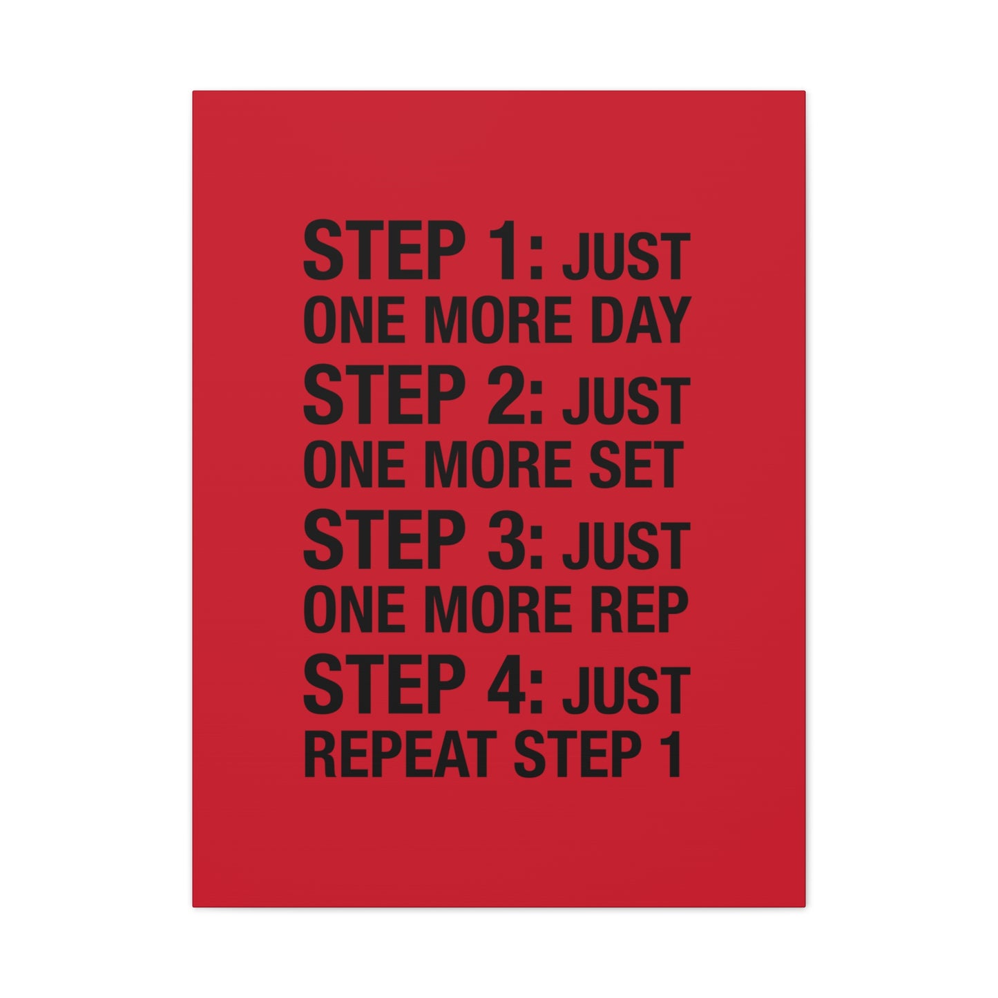 Steps 1 - 4 (Gym Inspiration) - Canvas Stretched (0.75")