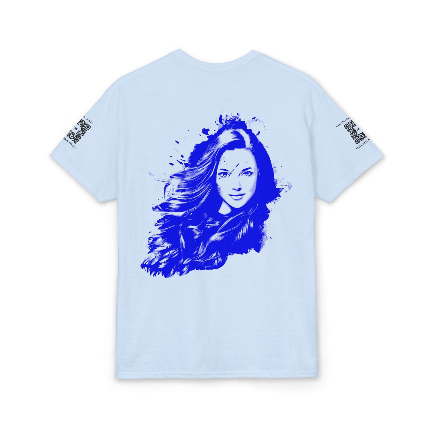 Elite Salon Services (Staff Tee) - Lady In Blue T-Shirt (Colorway 1)