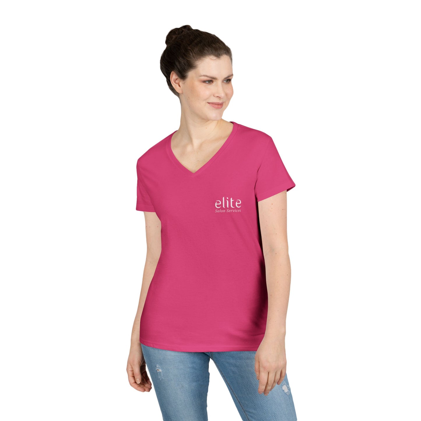 Elite Salon Services Custom (Women's V-Neck Tee 1)