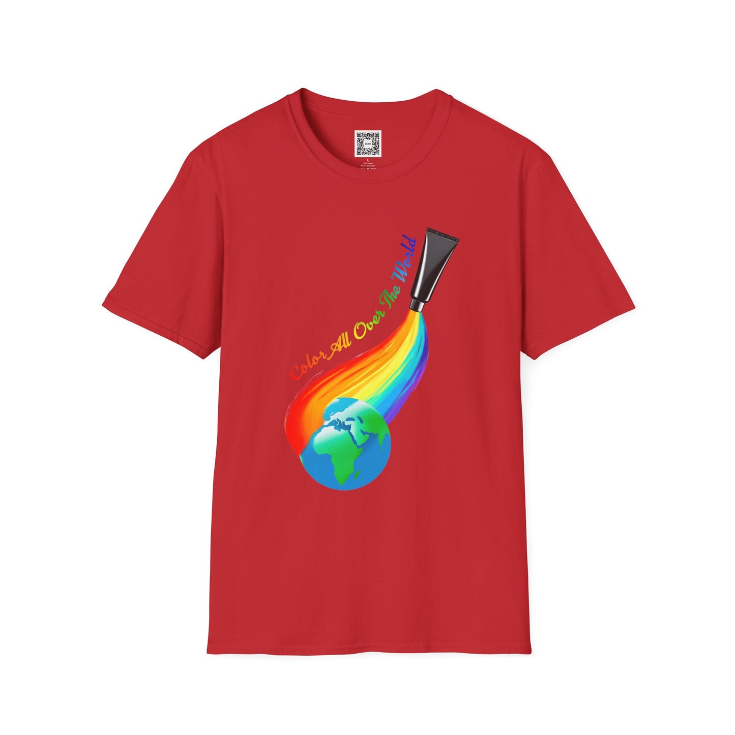 Color All Over the World Soft Style T-Shirt