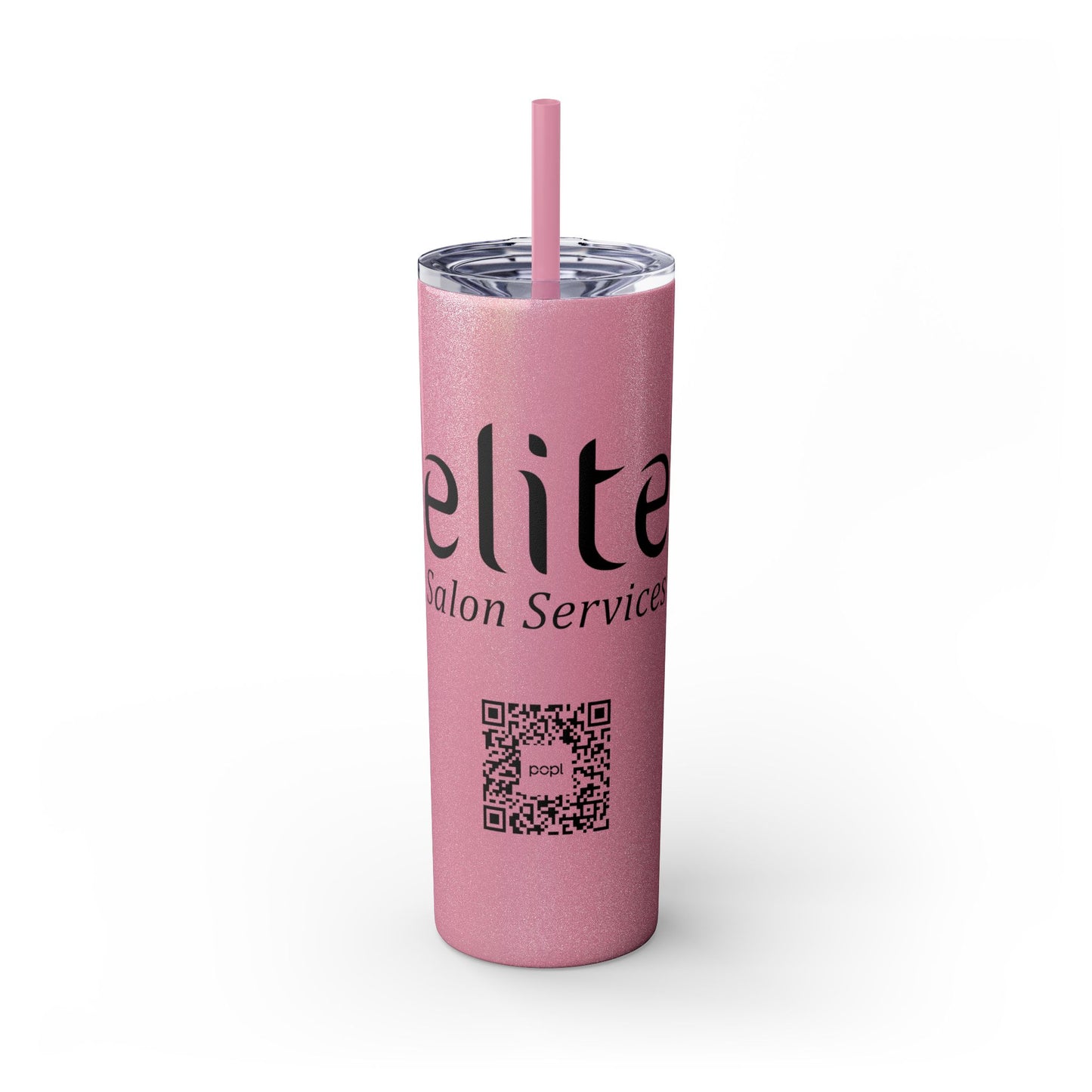 Elite Salon Services Custom Skinny Tumbler With Straw (20oz)