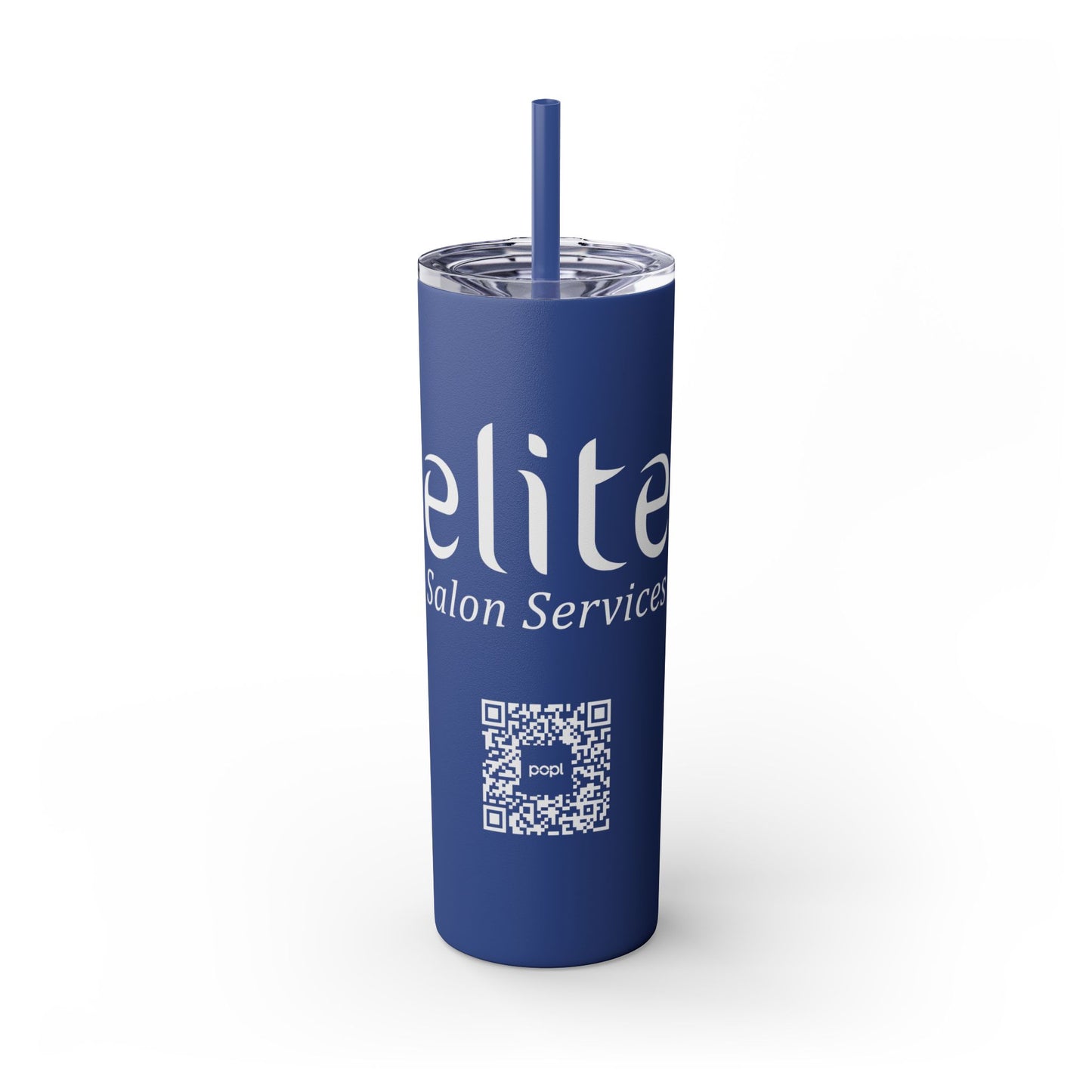Elite Salon Services Custom Skinny Tumbler With Straw (20oz)