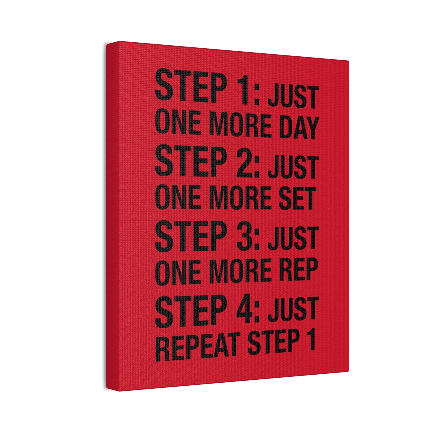 Steps 1 - 4 (Gym Inspiration) - Canvas Stretched (0.75")