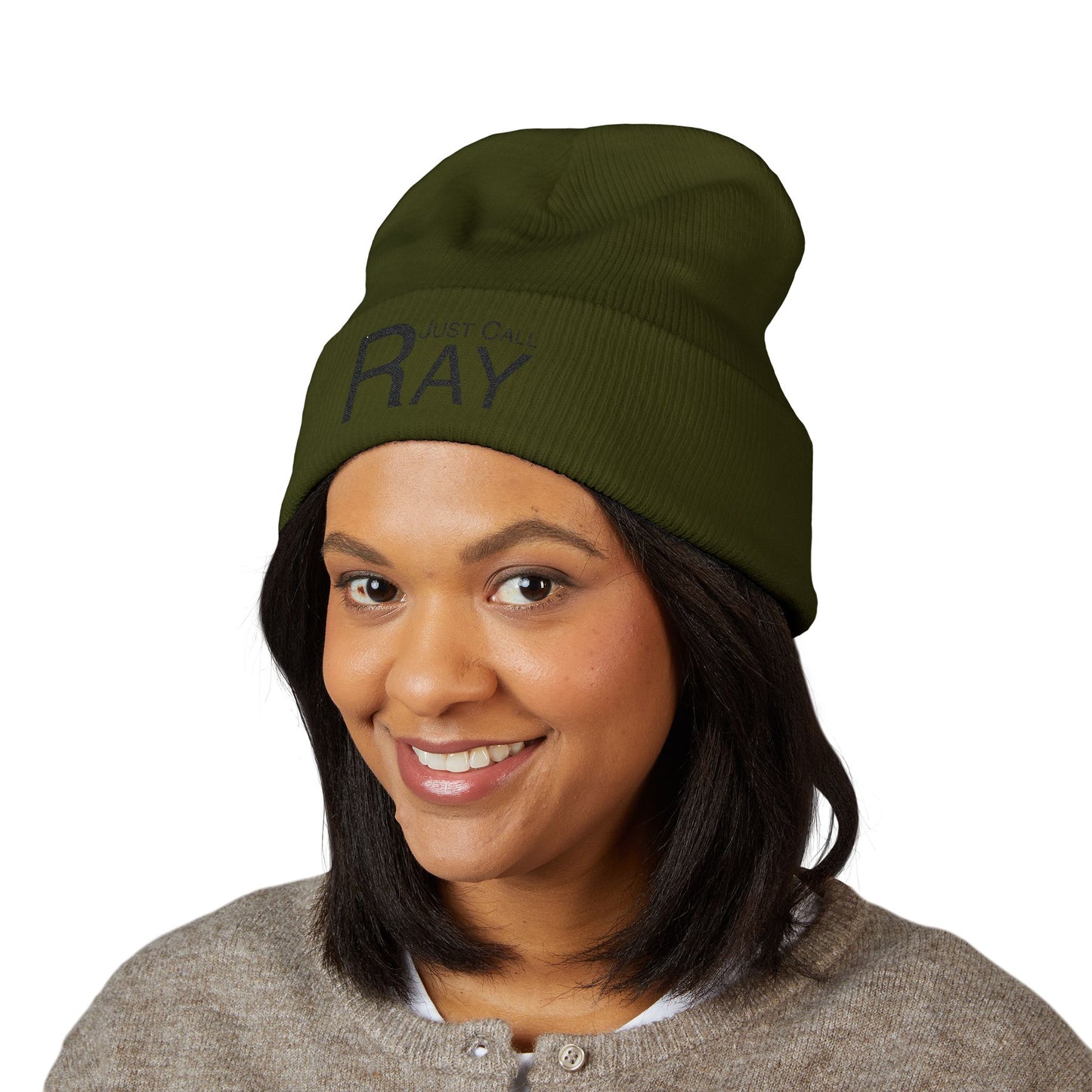 Embroidered 'Ray' Classic Cuffed Beanie — Cozy Winter Hat for Outdoor & Casual Wear