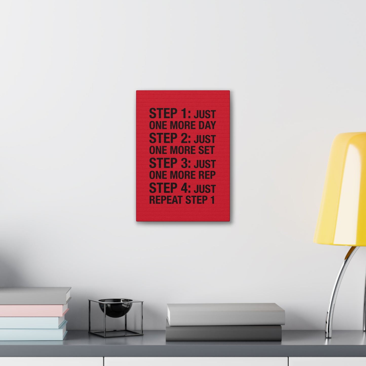 Steps 1 - 4 (Gym Inspiration) - Canvas Stretched (0.75")