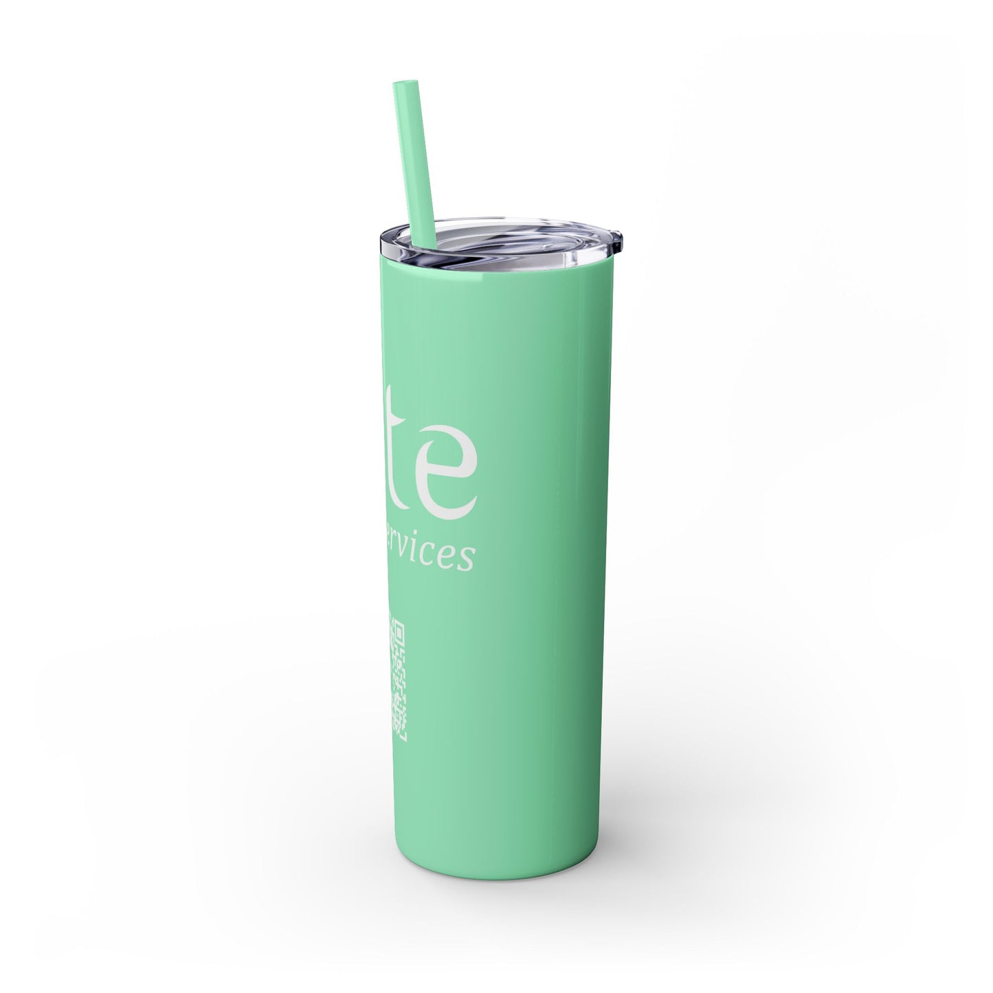 Elite Salon Services Custom Skinny Tumbler With Straw (20oz)