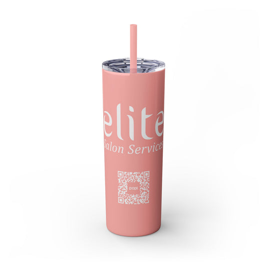 Elite Salon Services Custom Skinny Tumbler With Straw (20oz)