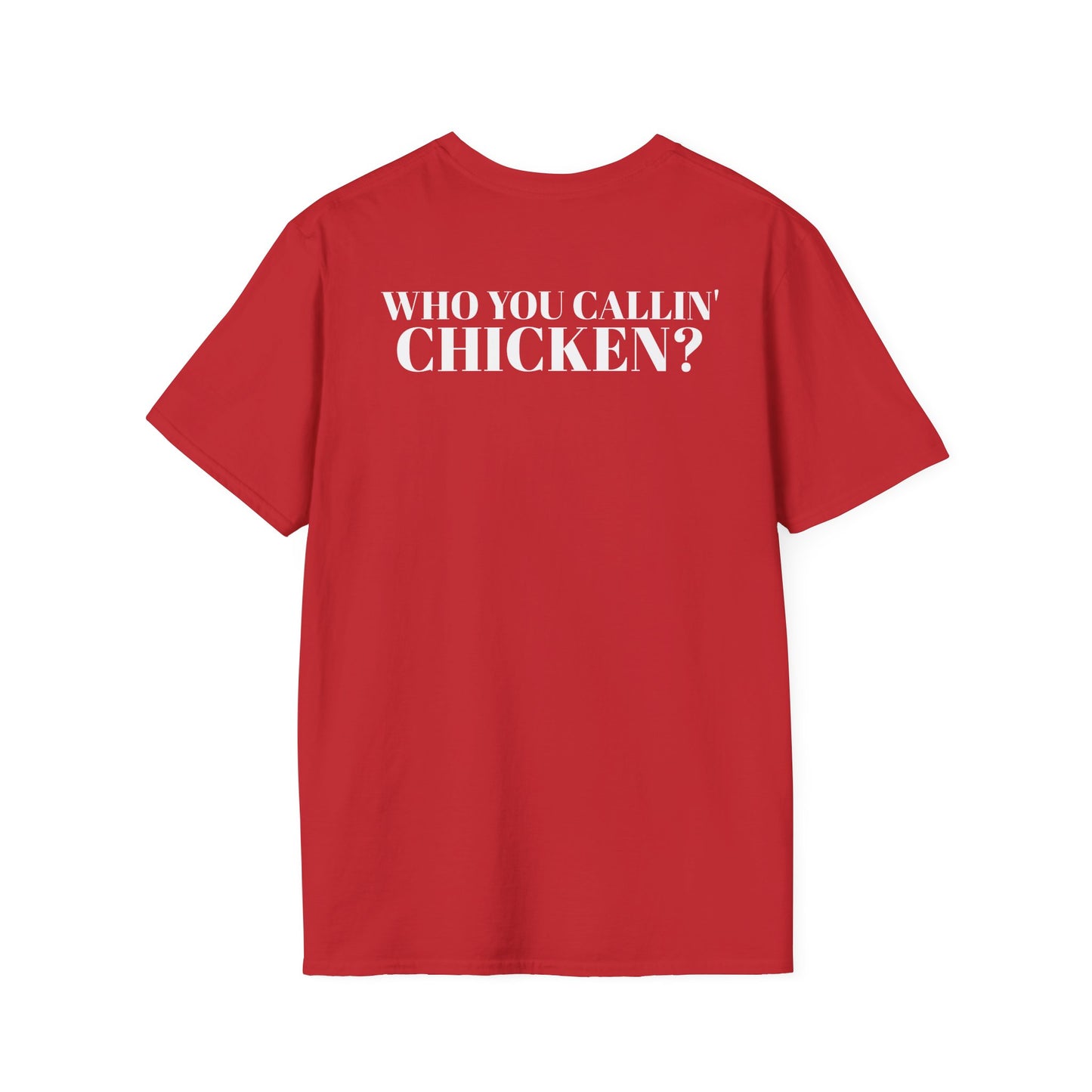 Men's Funny 'Who You Callin' Chicken?' Graphics T-Shirt 2