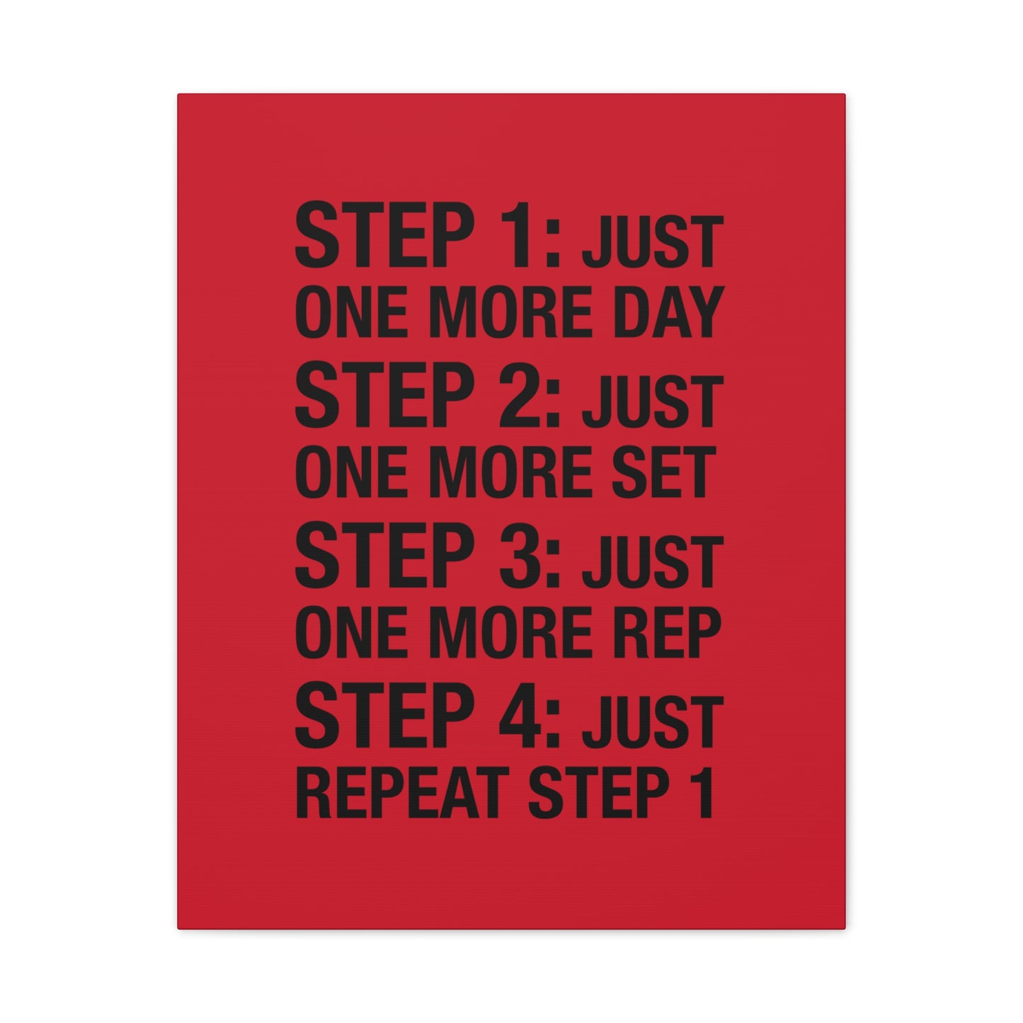 Steps 1 - 4 (Gym Inspiration) - Canvas Stretched (0.75")