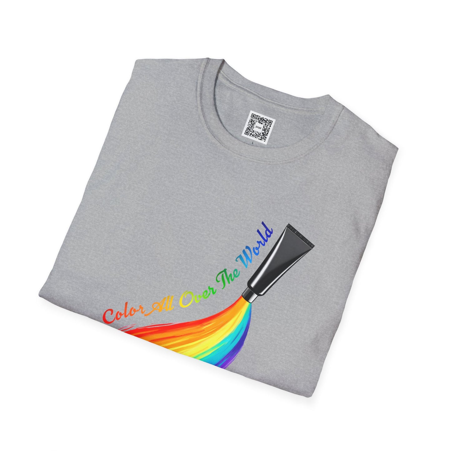 Color All Over the World Soft Style T-Shirt