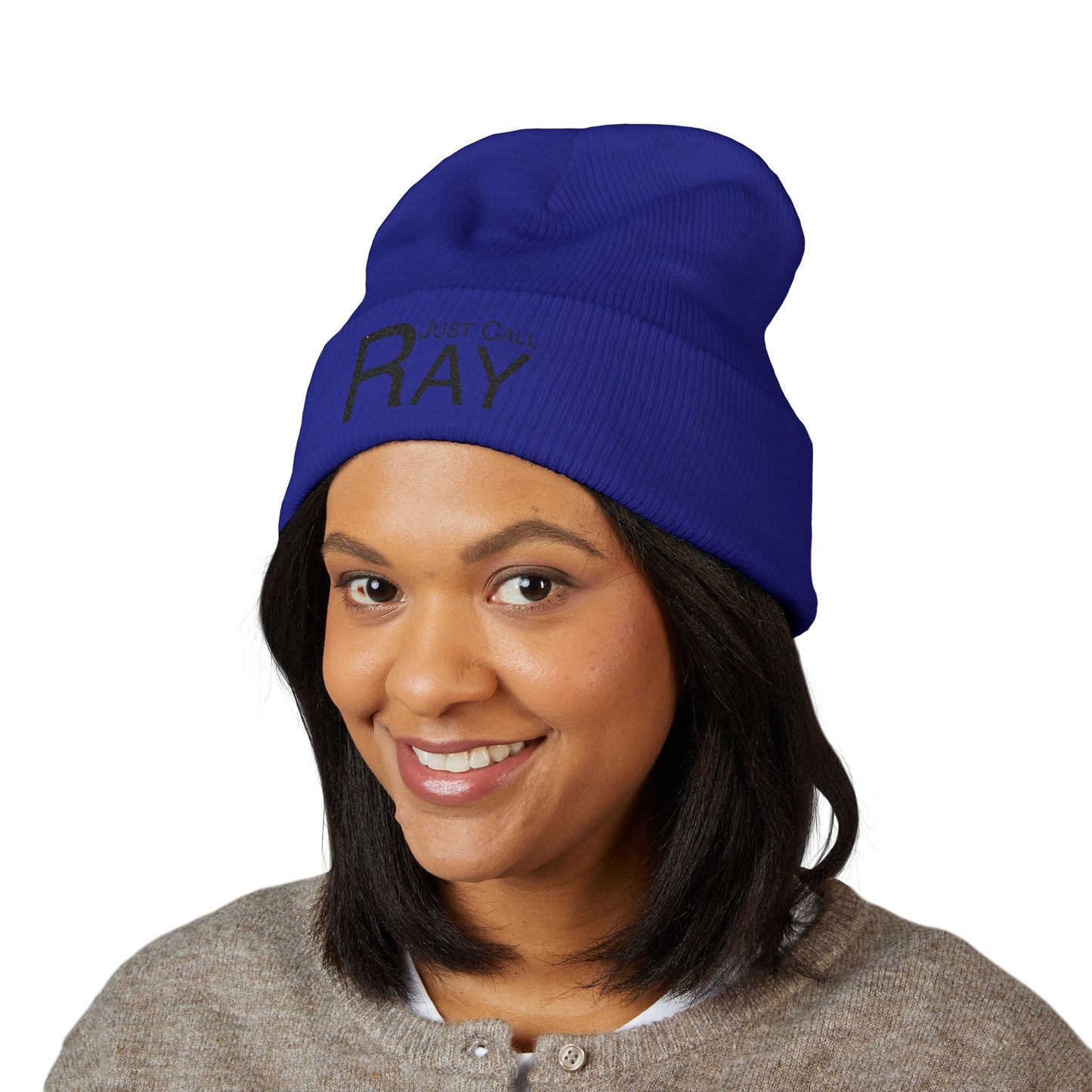 Embroidered 'Ray' Classic Cuffed Beanie — Cozy Winter Hat for Outdoor & Casual Wear