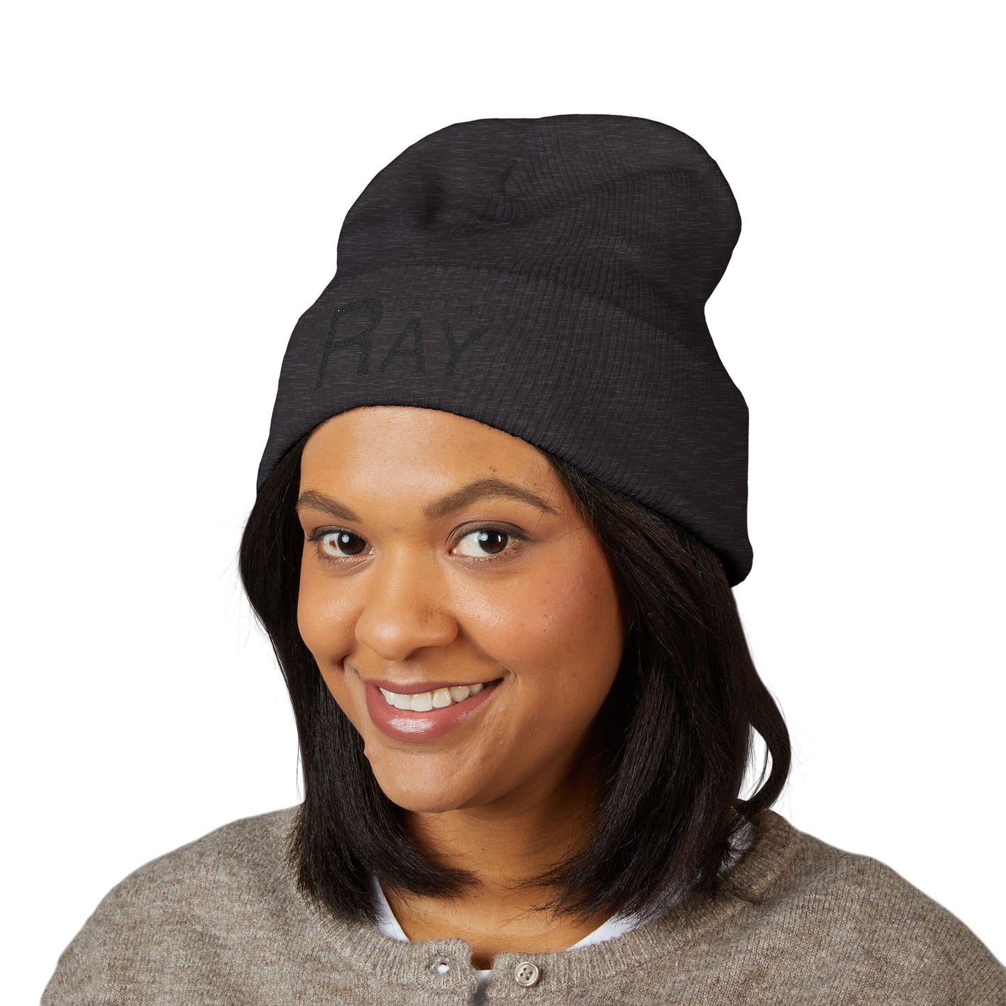 Embroidered 'Ray' Classic Cuffed Beanie — Cozy Winter Hat for Outdoor & Casual Wear