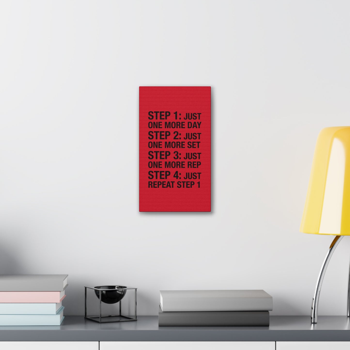 Steps 1 - 4 (Gym Inspiration) - Canvas Stretched (0.75")